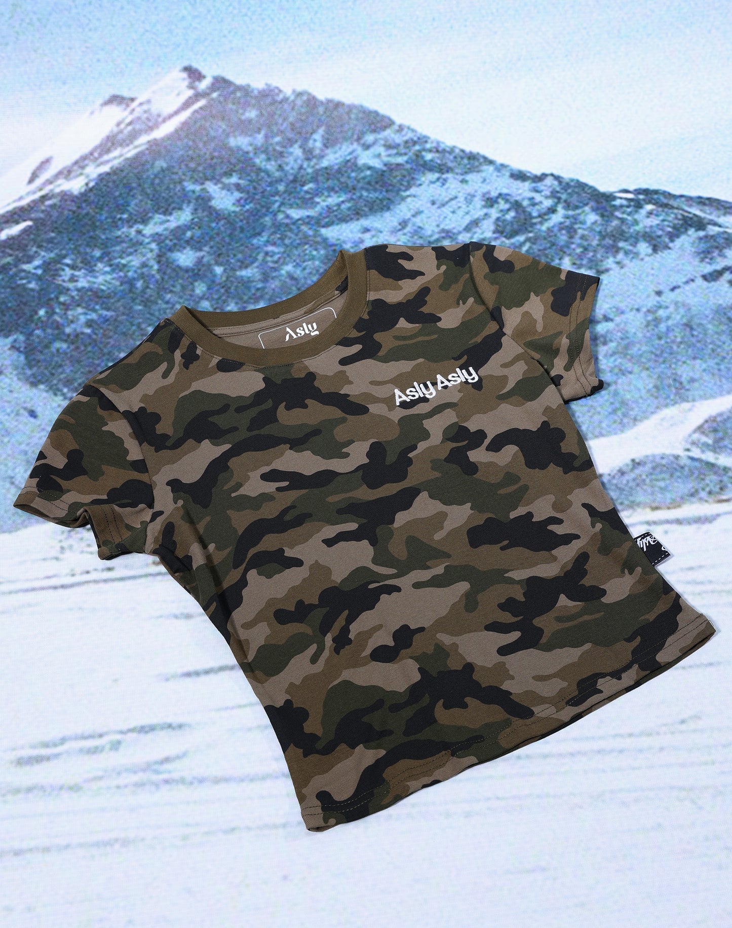 “Basic” Camou In Brown Baby Tee