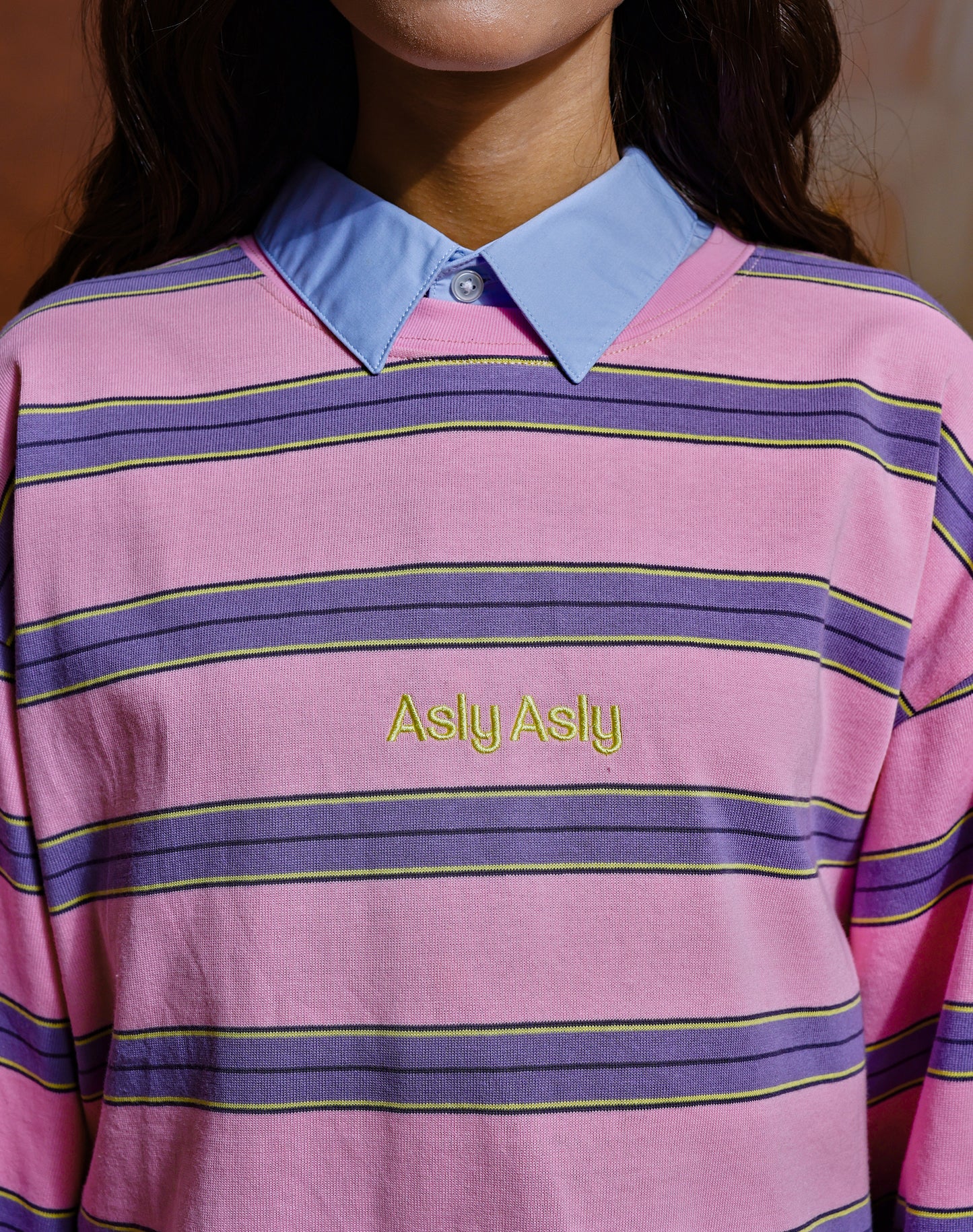 “Basics” Stripes In Pink Long Sleeve