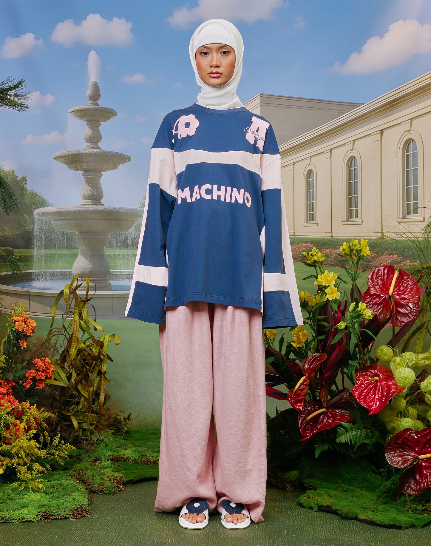 AslyxMachino Hana Long Sleeve in Slate Bleu
