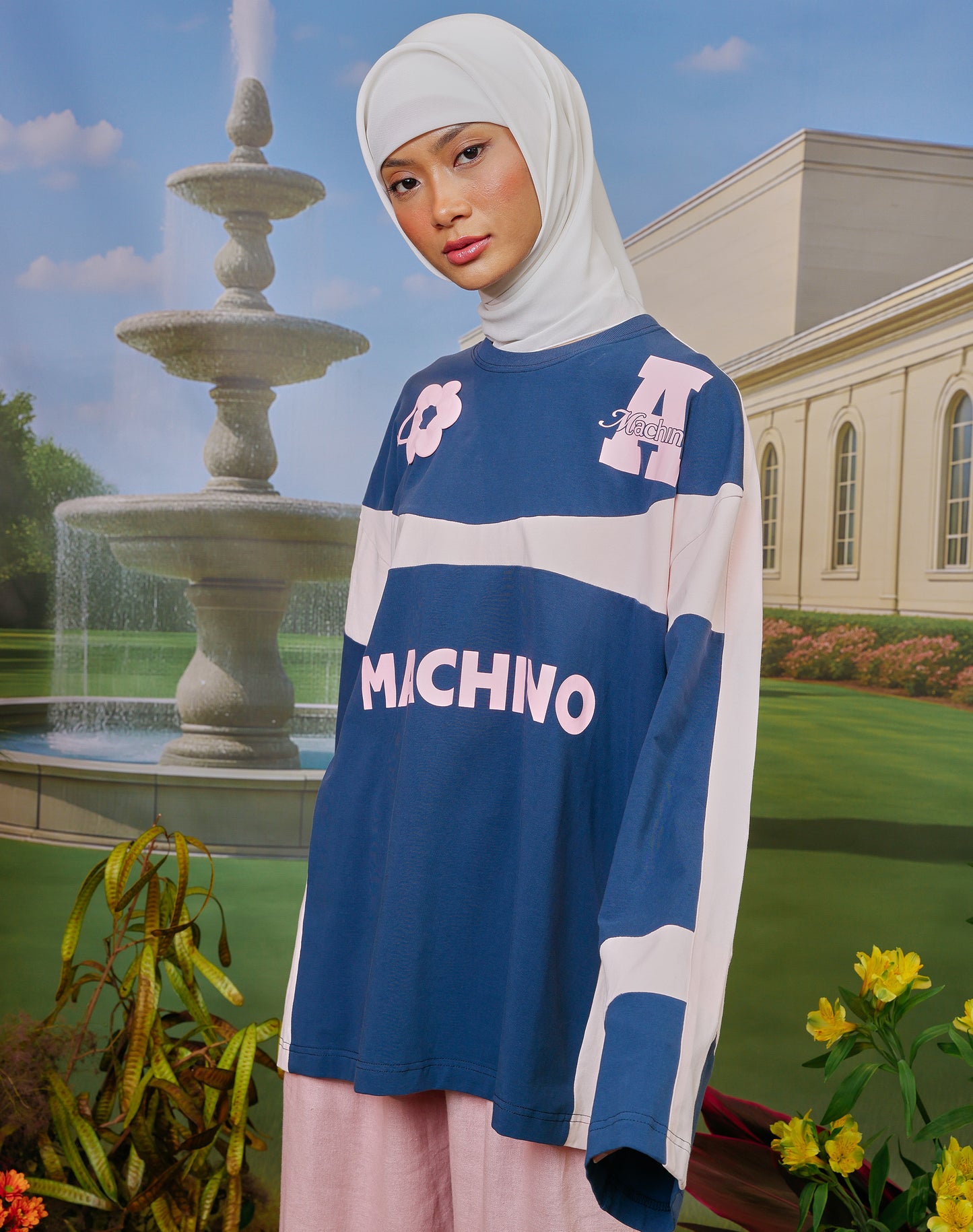 AslyxMachino Hana Long Sleeve in Slate Bleu