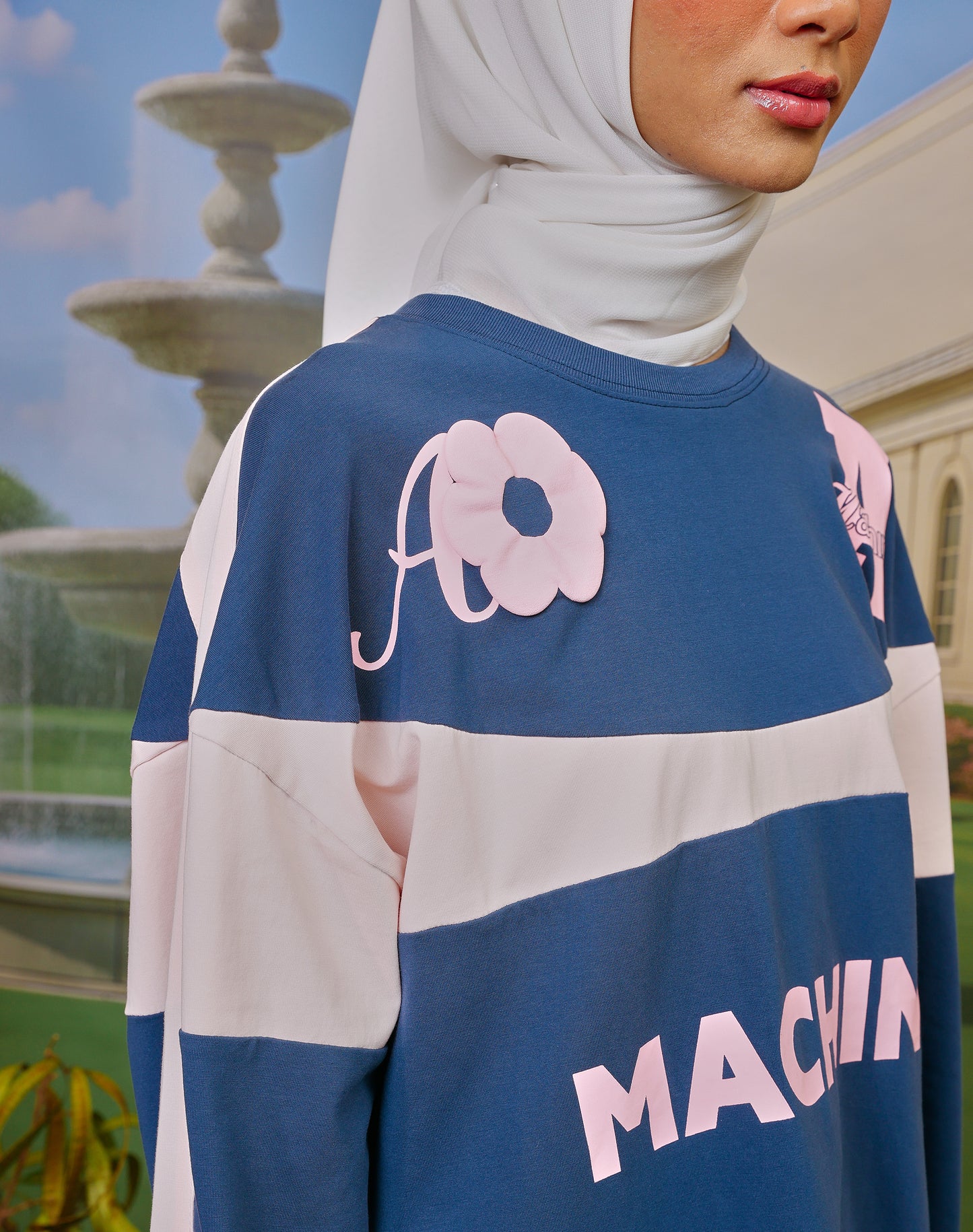 AslyxMachino Hana Long Sleeve in Slate Bleu