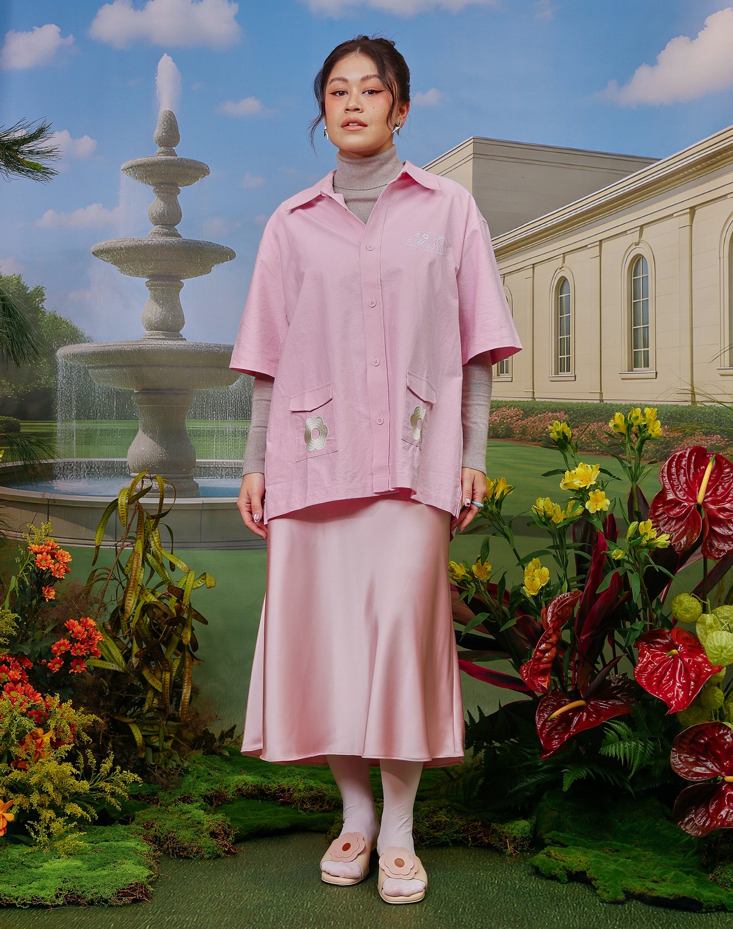 AslyxMachino Workshirt in Pink