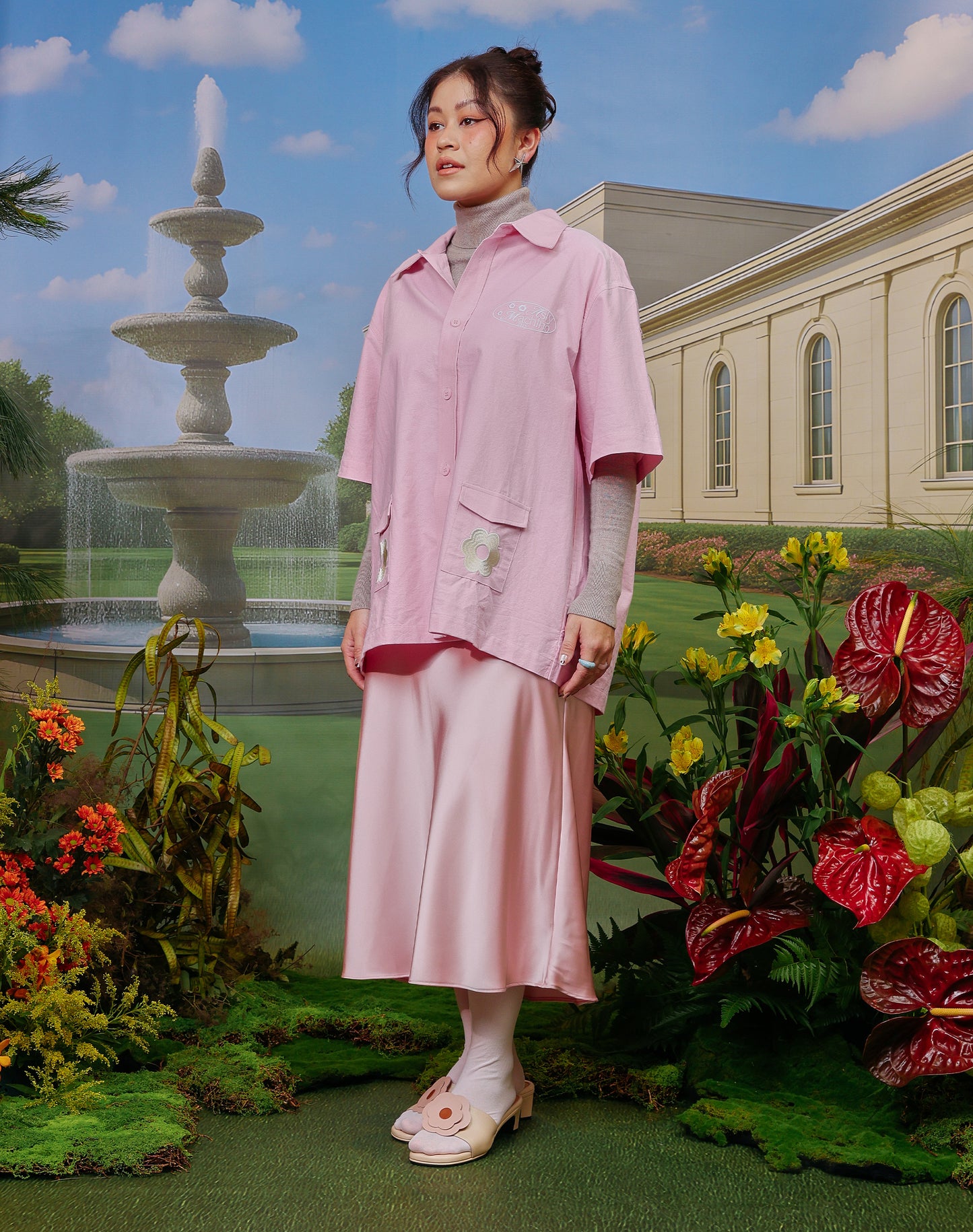 AslyxMachino Workshirt in Pink