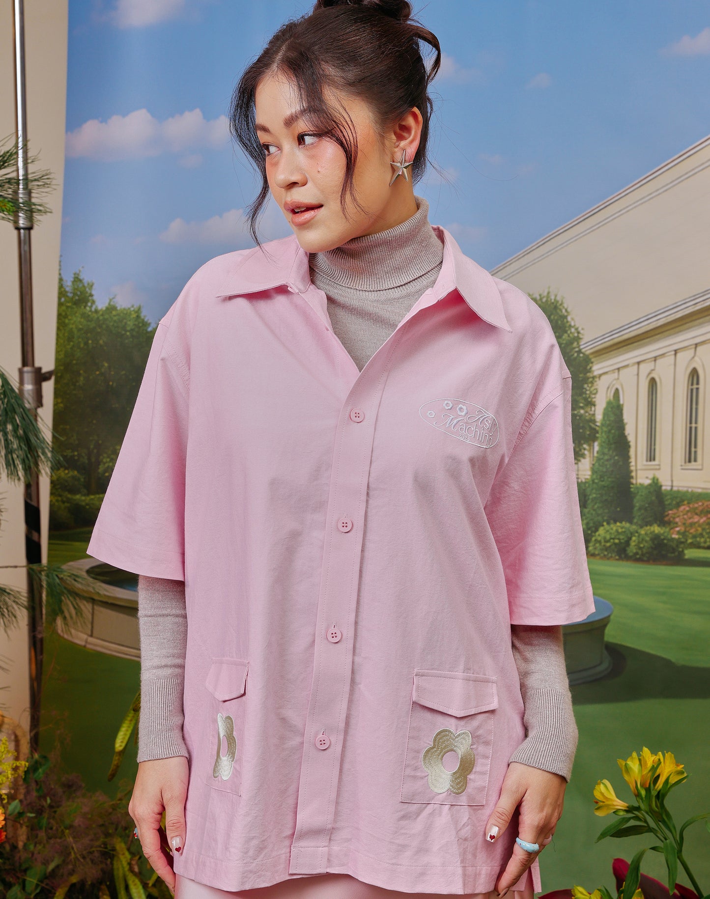 AslyxMachino Workshirt in Pink