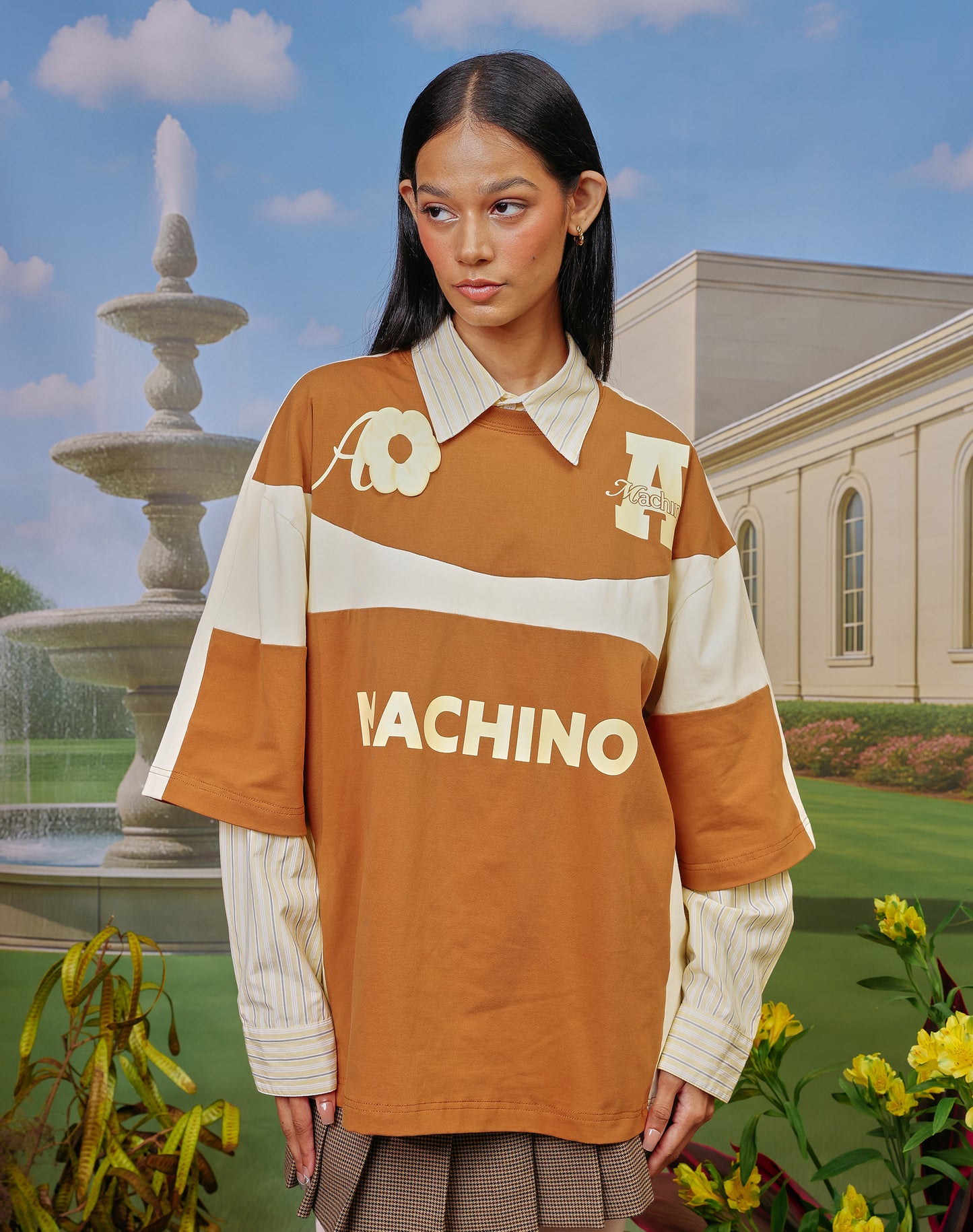 AslyxMachino Fleur Short Sleeve in Butterscotch
