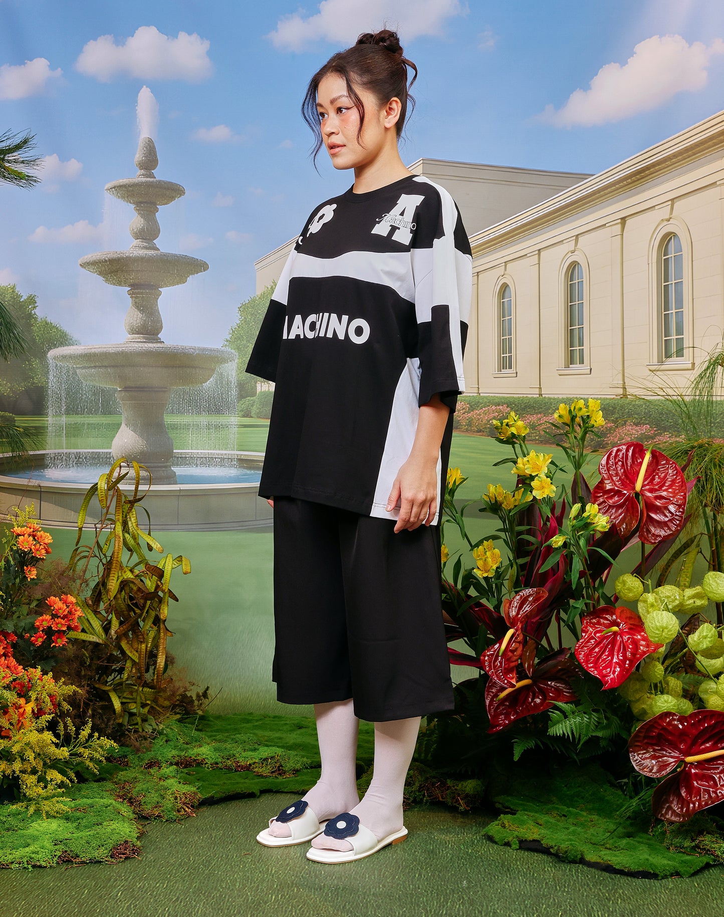 AslyxMachino Fleur Short Sleeve in Black