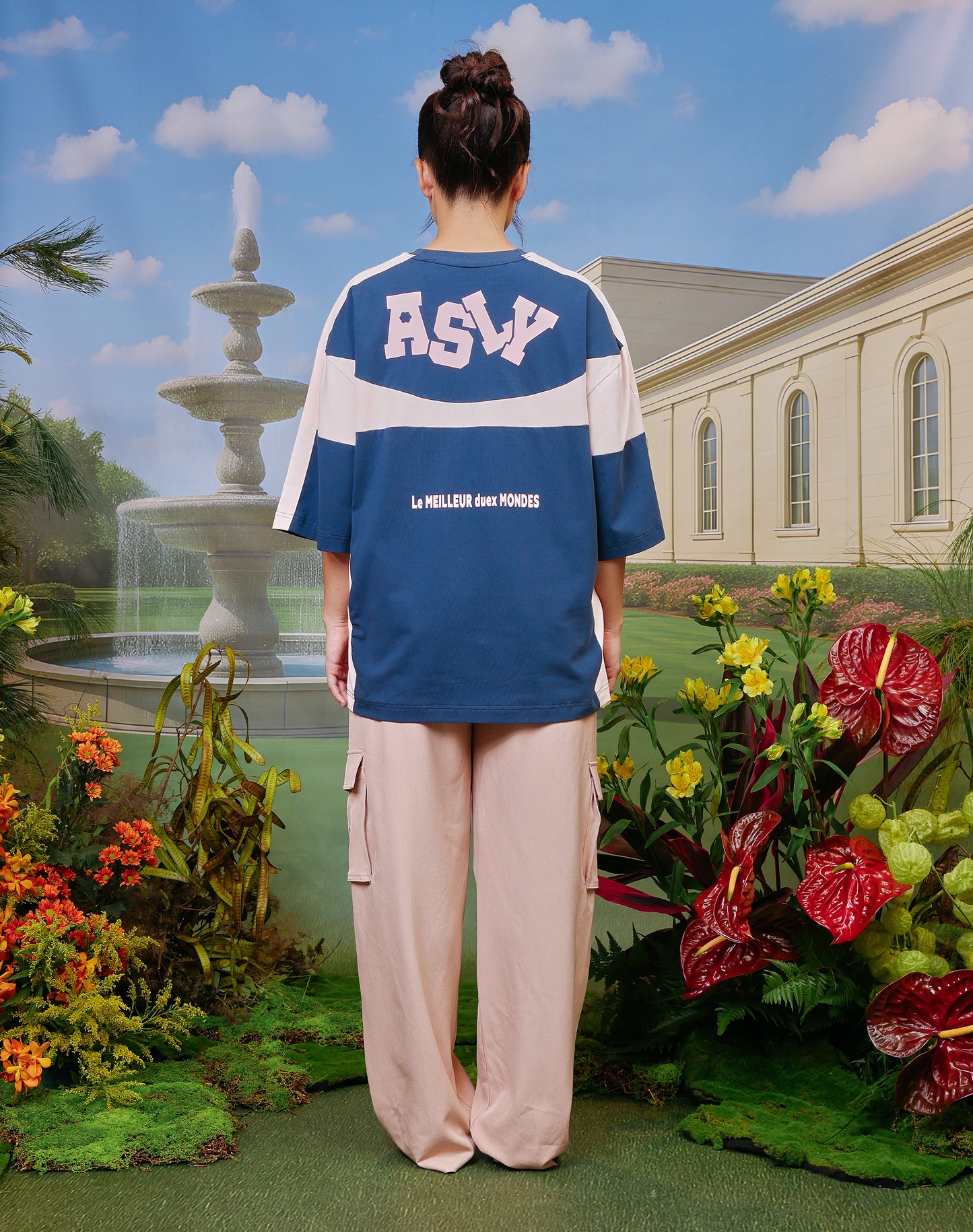 AslyxMachino Fleur Short Sleeve in Slate Bleu