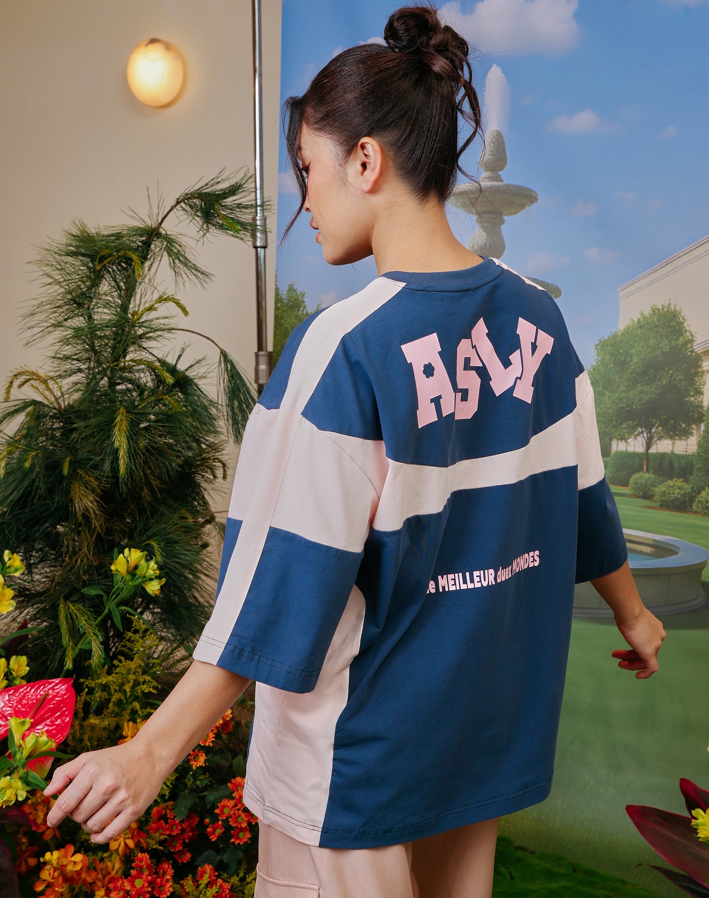 AslyxMachino Fleur Short Sleeve in Slate Bleu