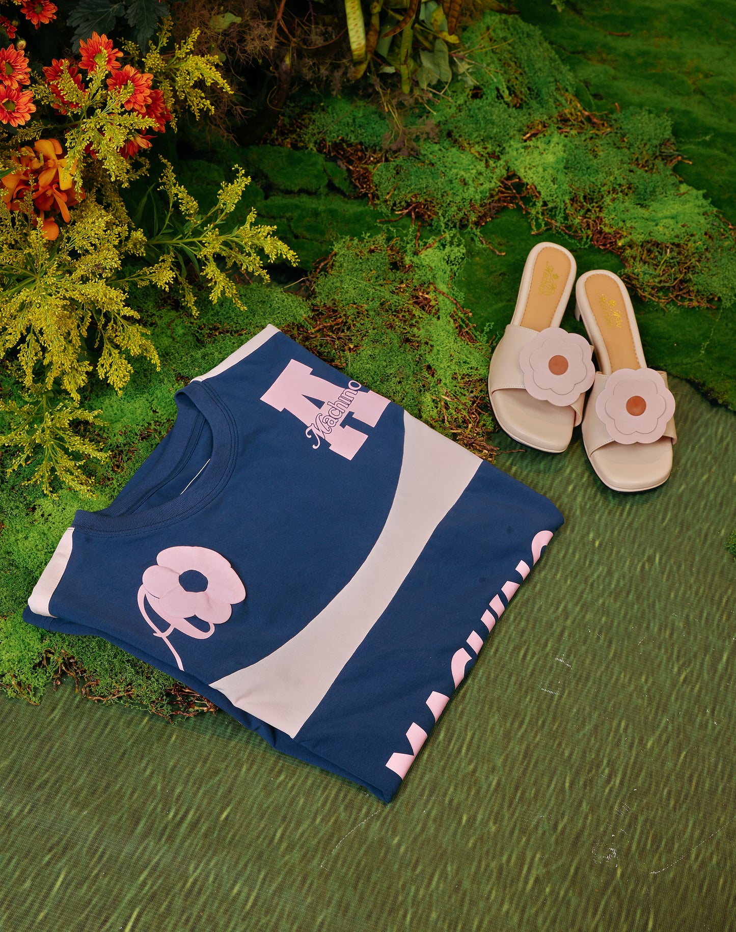 AslyxMachino Fleur Short Sleeve in Slate Bleu