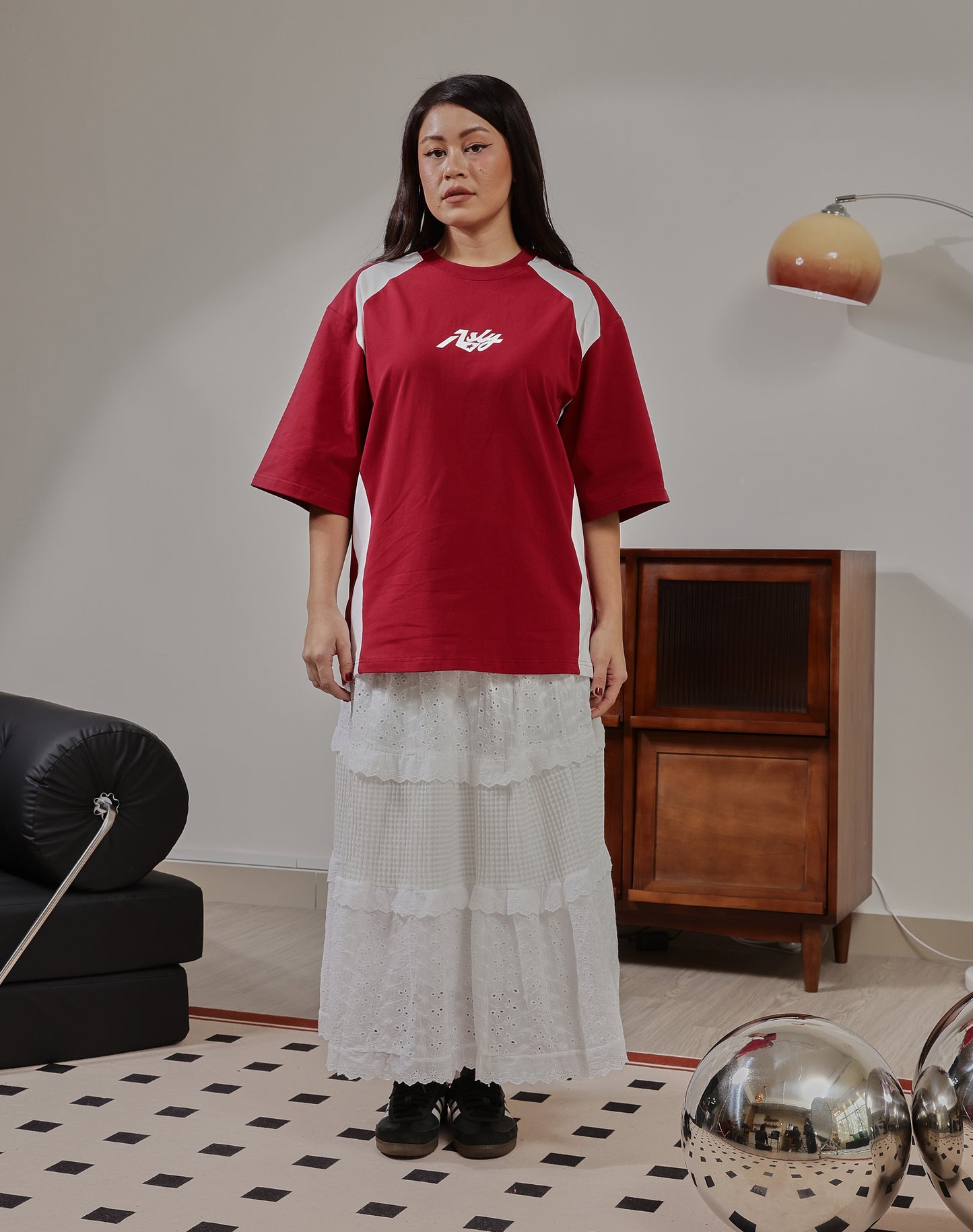 Cosmic Ray In Burgundy Short Sleeve