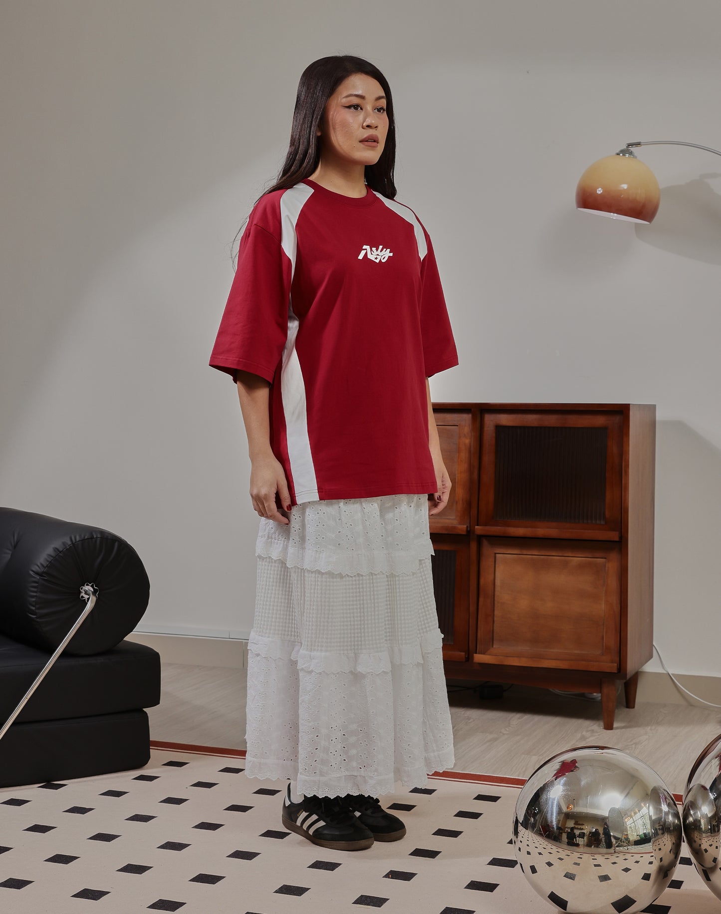 Cosmic Ray In Burgundy Short Sleeve