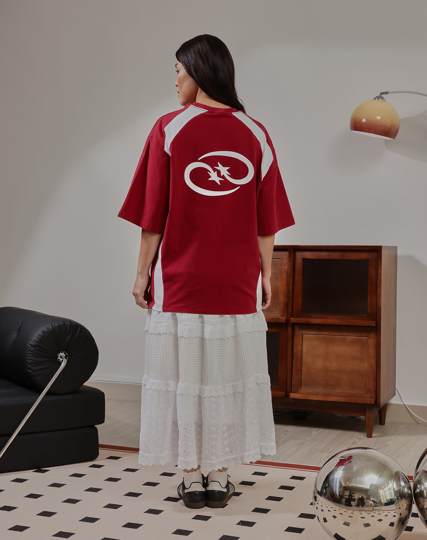 Cosmic Ray In Burgundy Short Sleeve