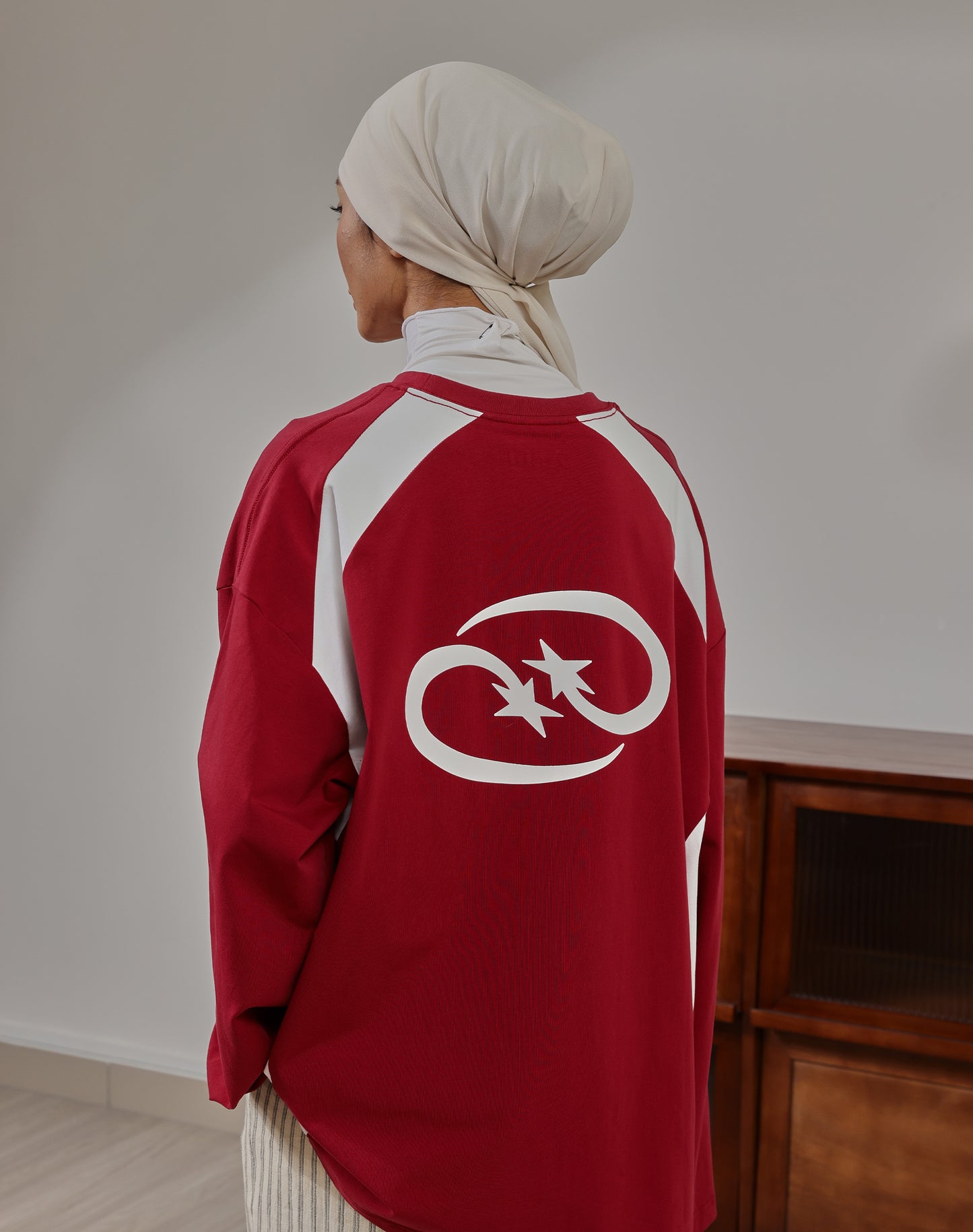 Cosmic Ray In Burgundy Long Sleeve