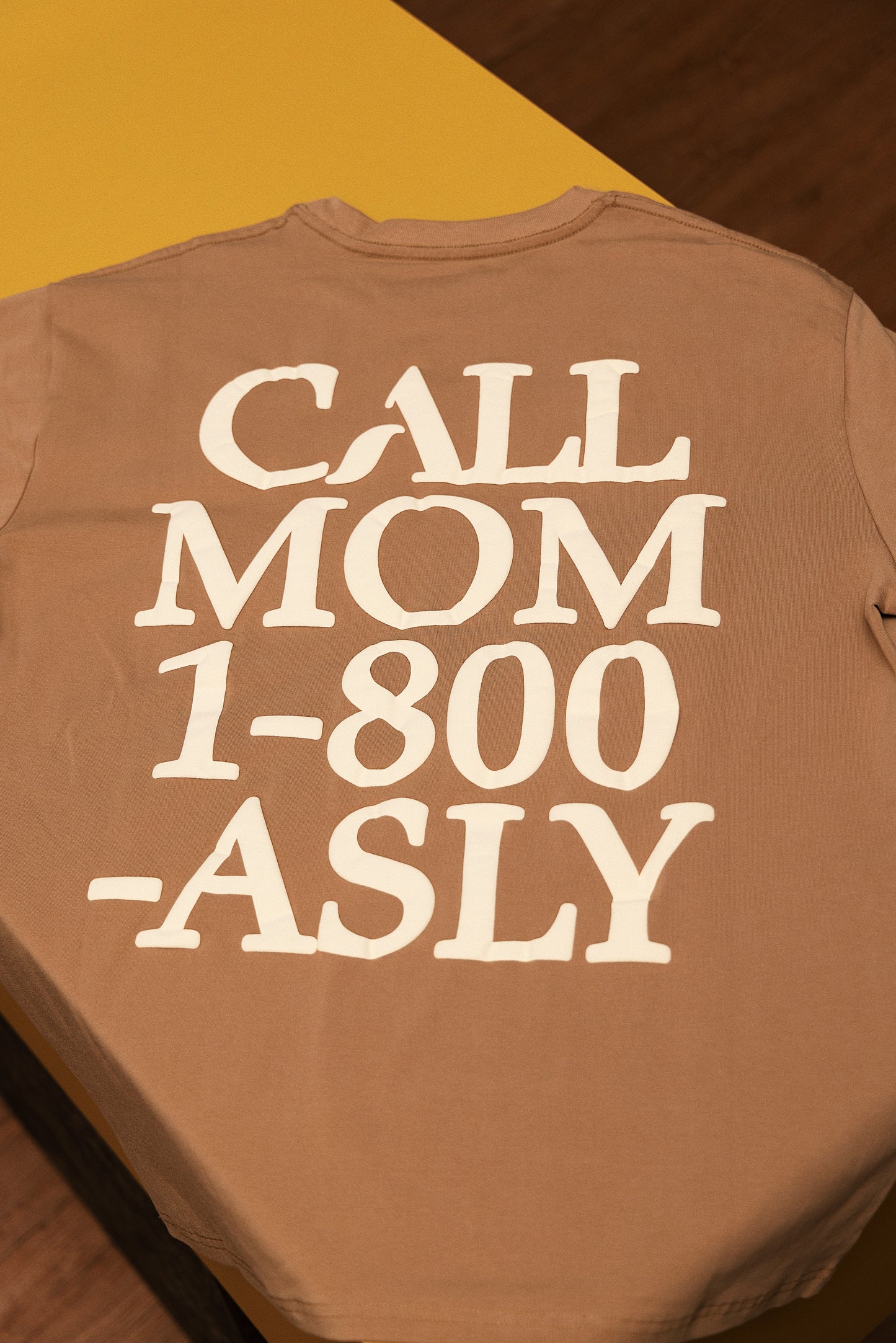 Call Mom Short Sleeve in Light Brown