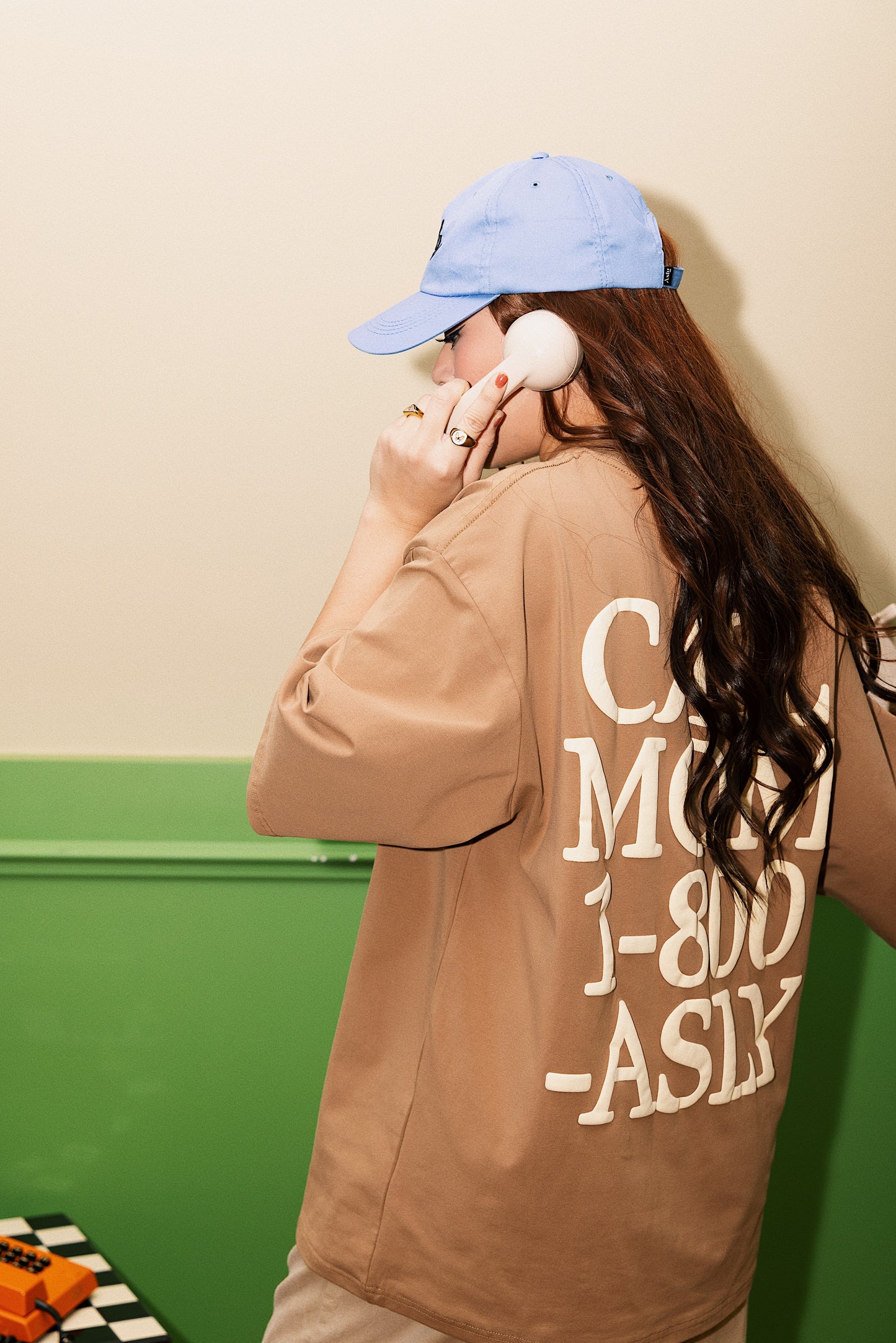 Call Mom Short Sleeve in Light Brown