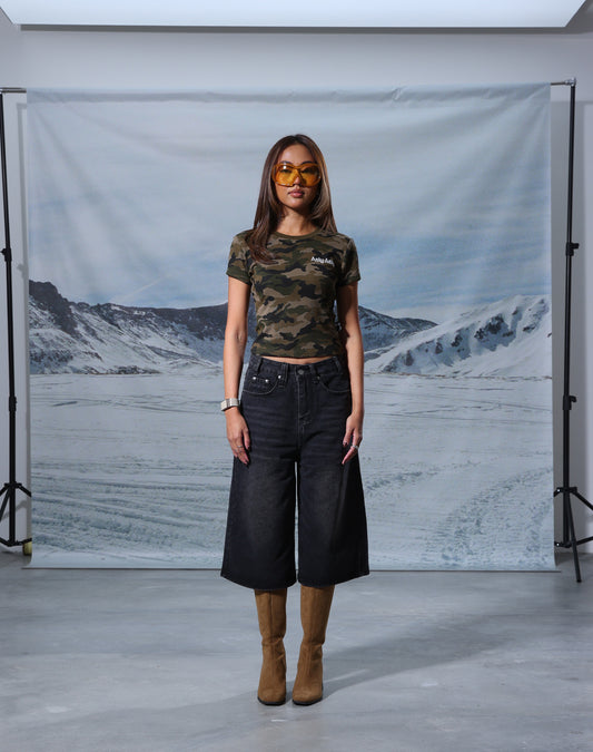 “Basic” Camou In Brown Baby Tee