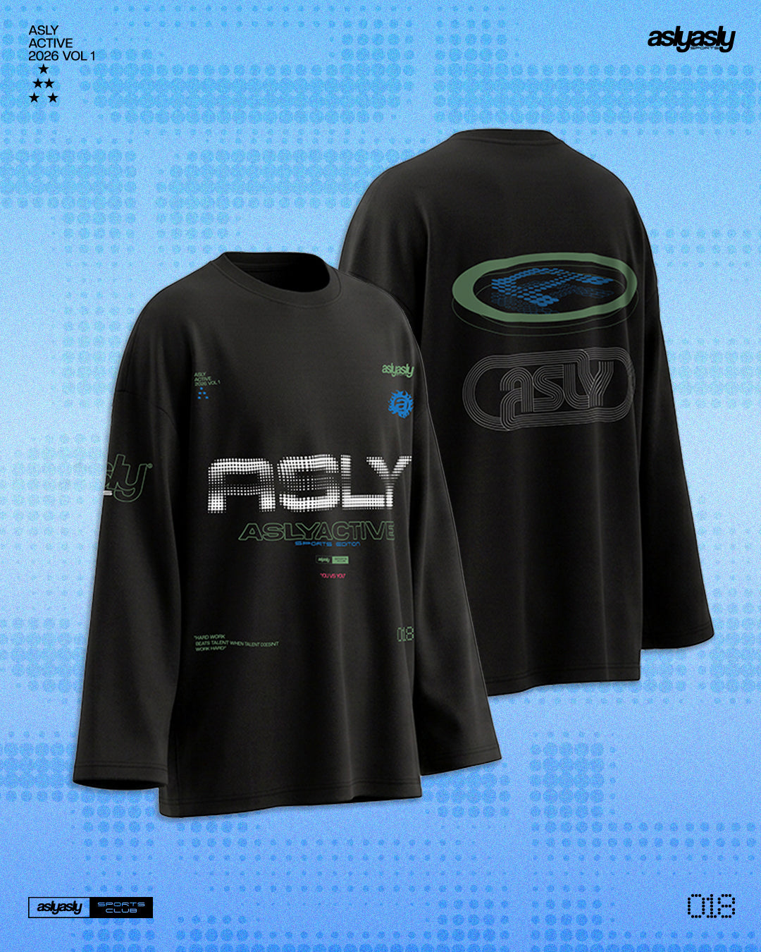 Asly Active Black in Long Sleeve