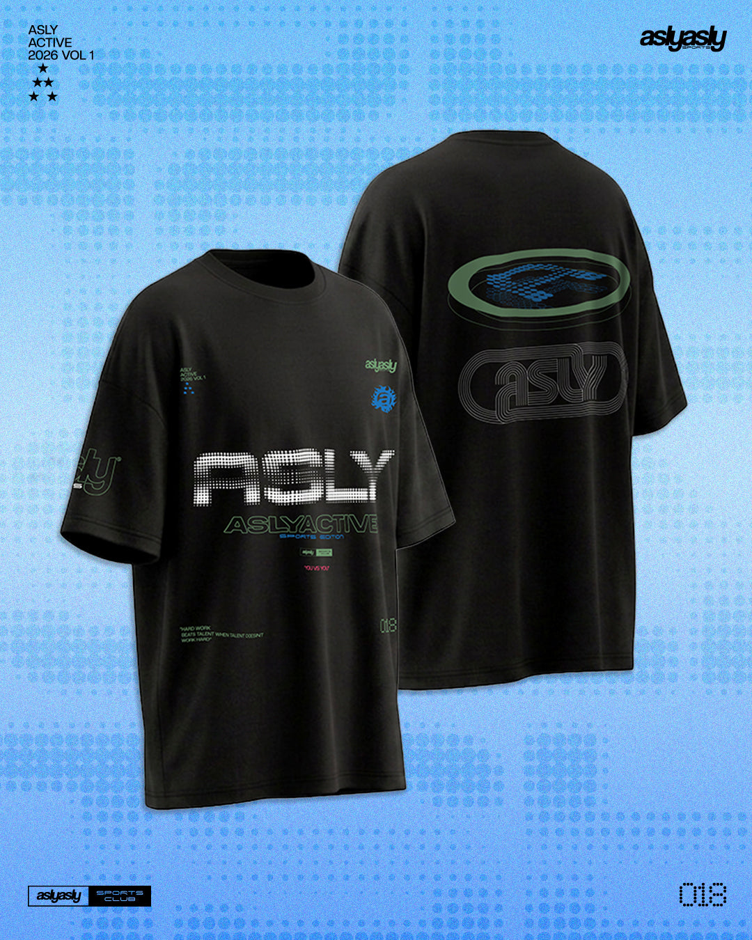 Asly Active Black in Short Sleeve