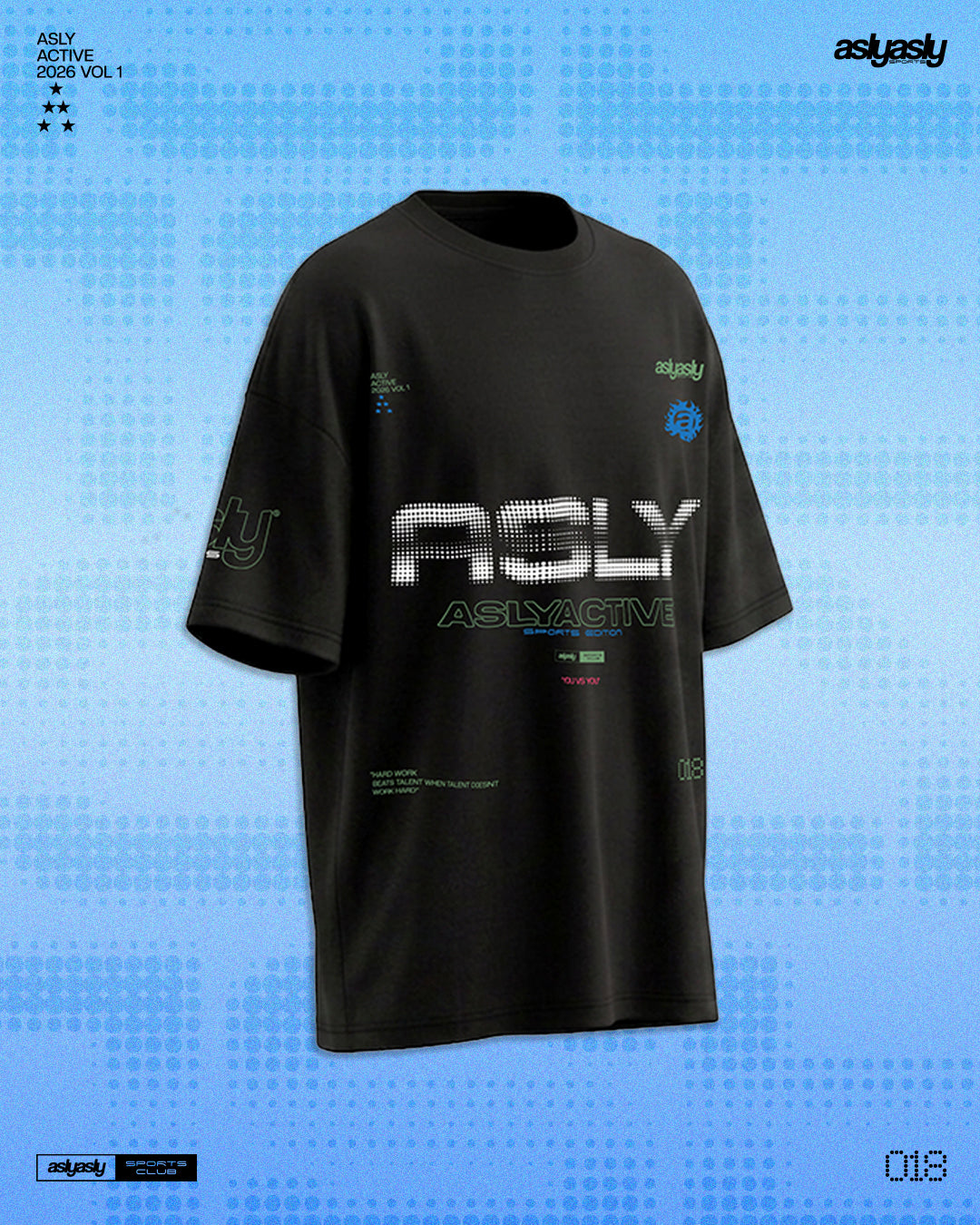 Asly Active Black in Short Sleeve