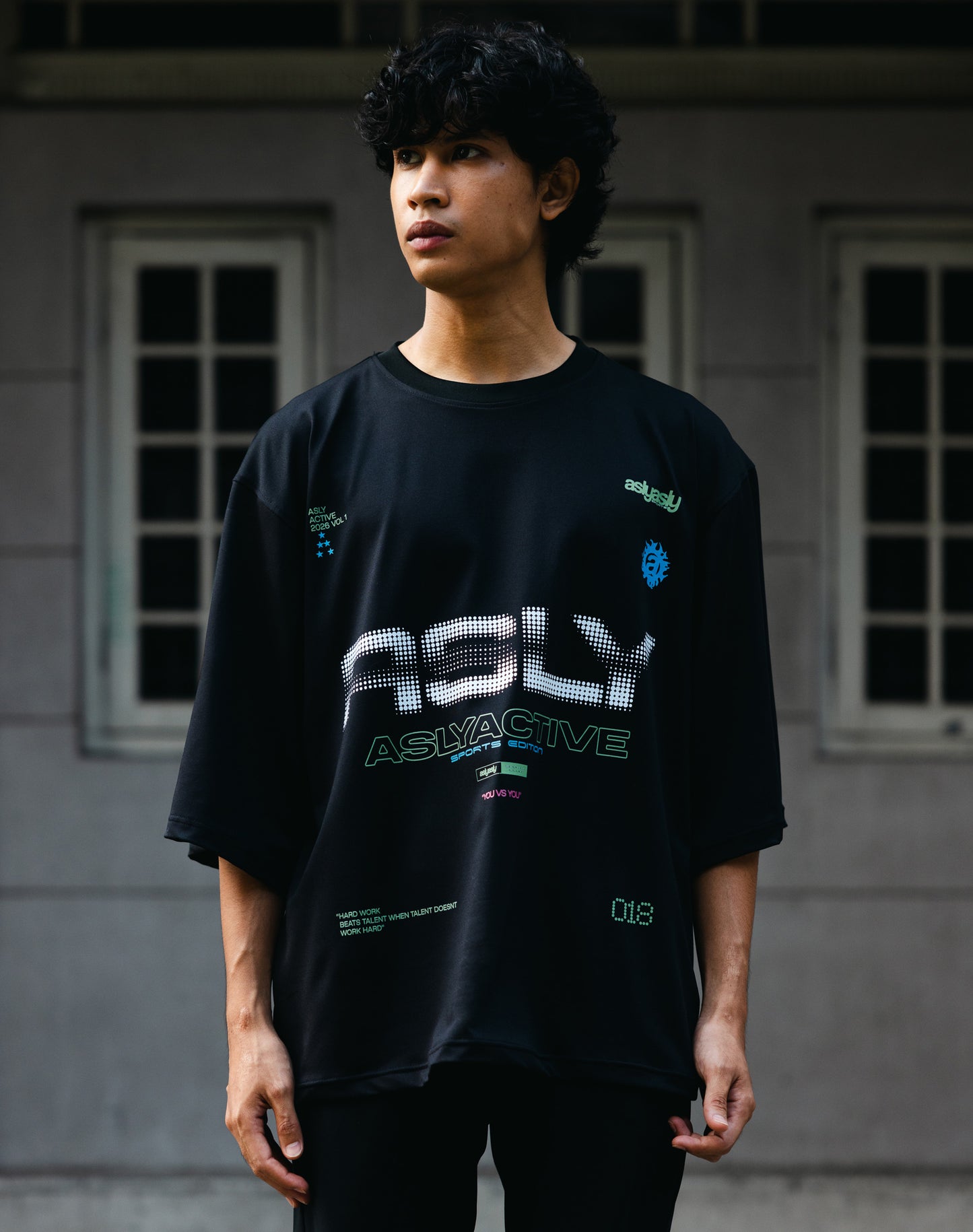 Asly Active Black in Short Sleeve