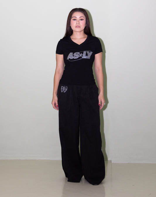 Asly Baby Tee Black