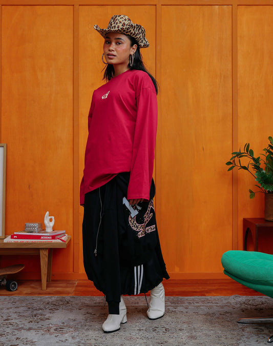 Asly Aura Basic in Burgundy Long Sleeve