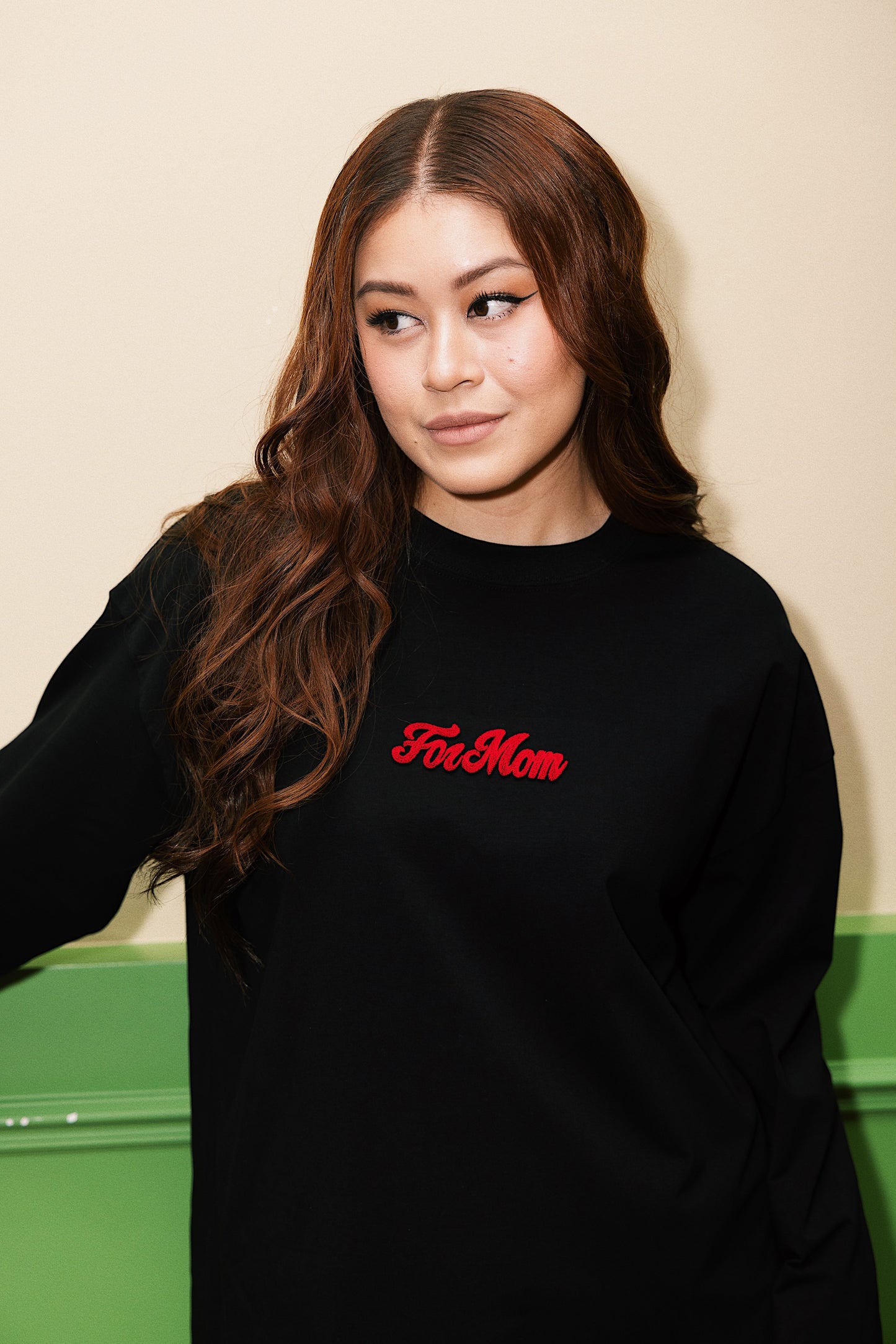 For Mom Long Sleeve in Black