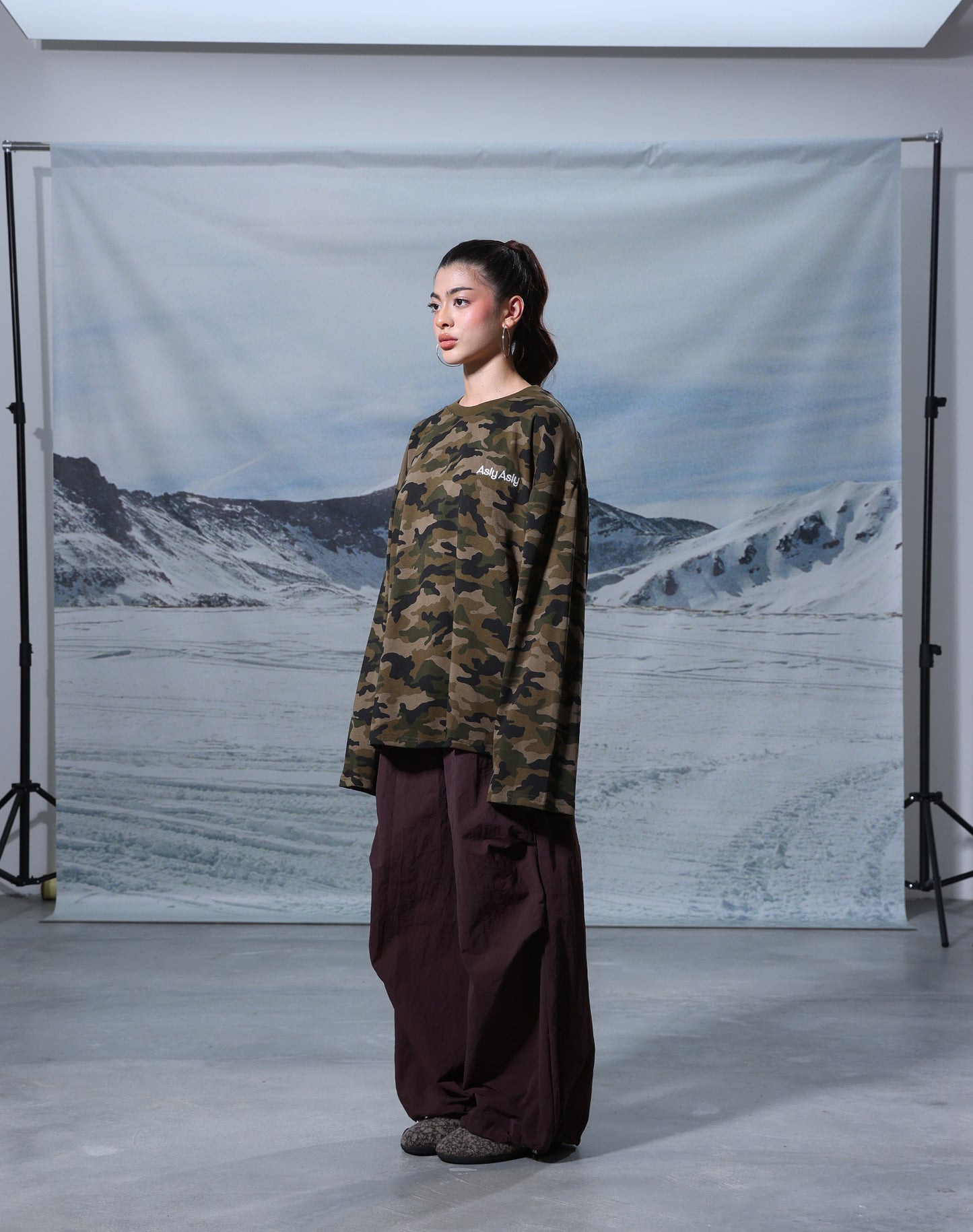 “Basic” Camou In Brown Long Sleeve