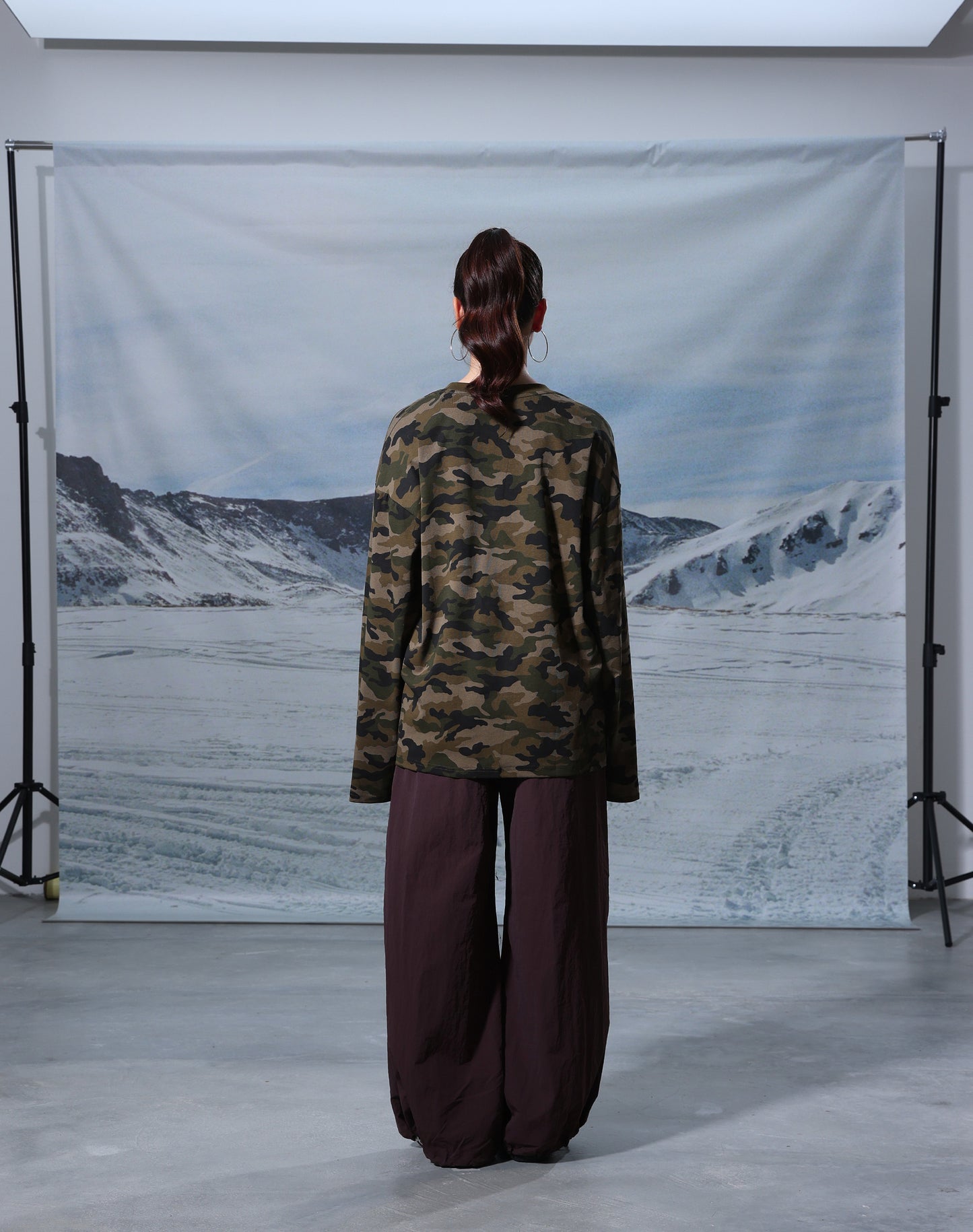 “Basic” Camou In Brown Long Sleeve