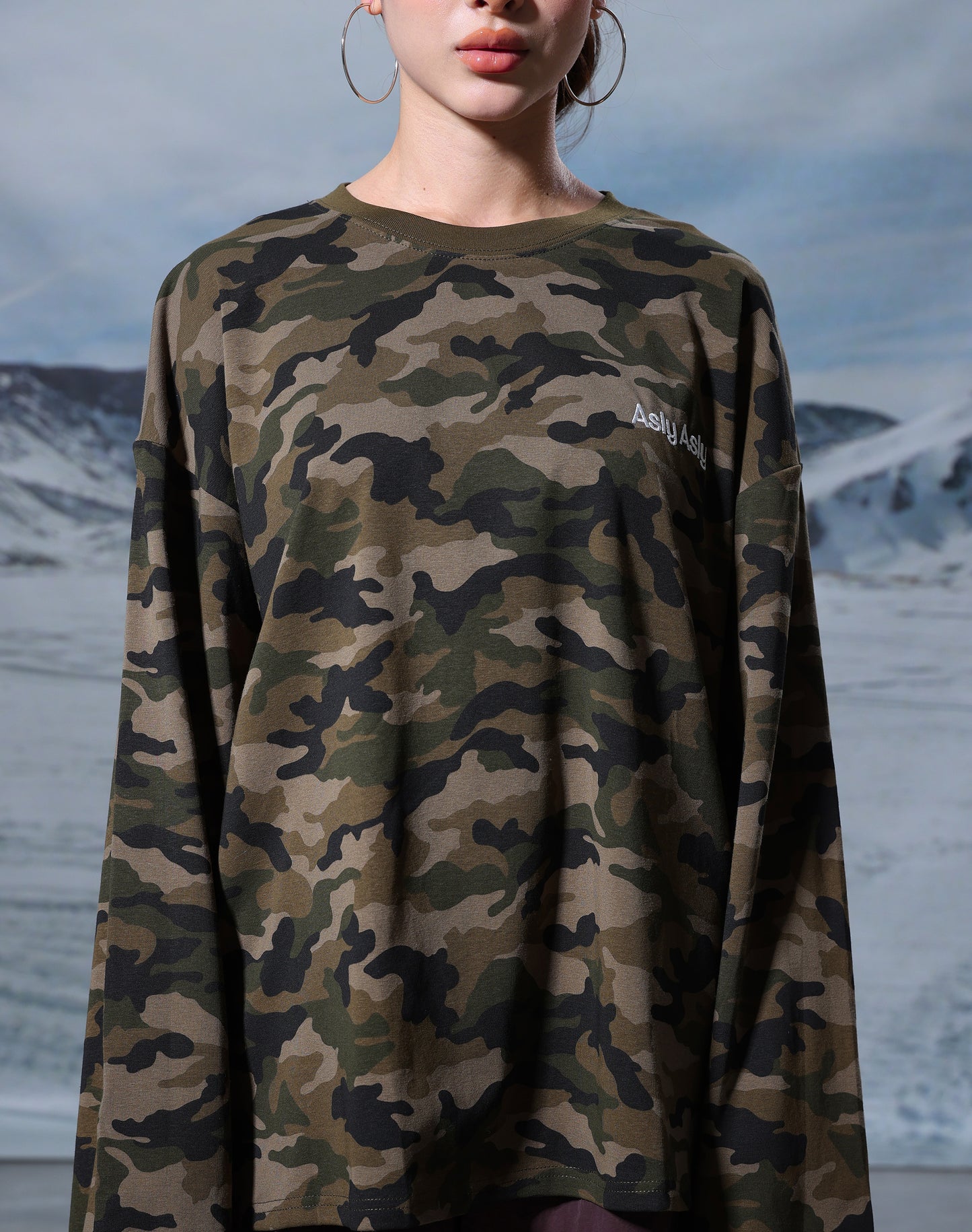 “Basic” Camou In Brown Long Sleeve