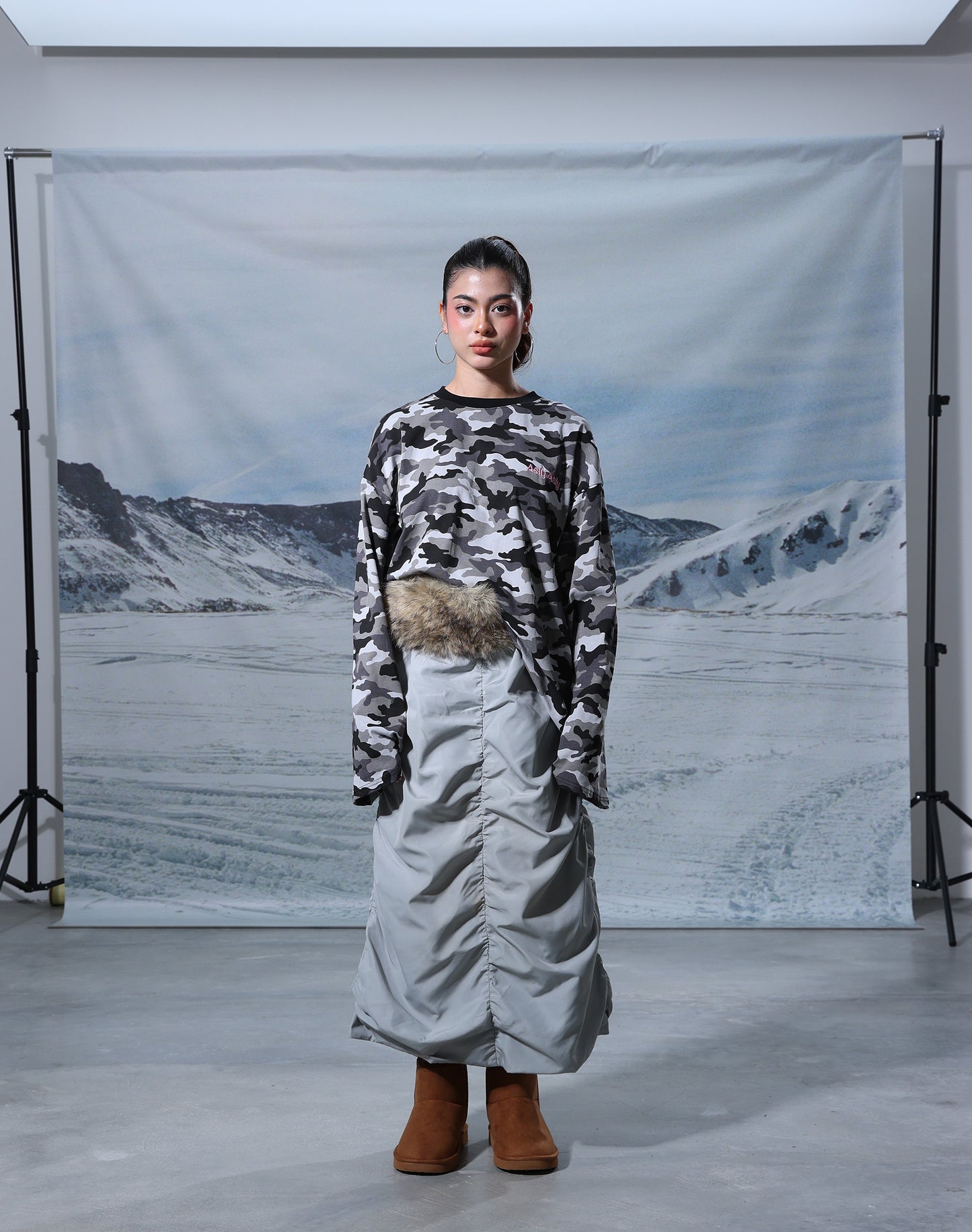 “Basic” Camou In Grey Long Sleeve