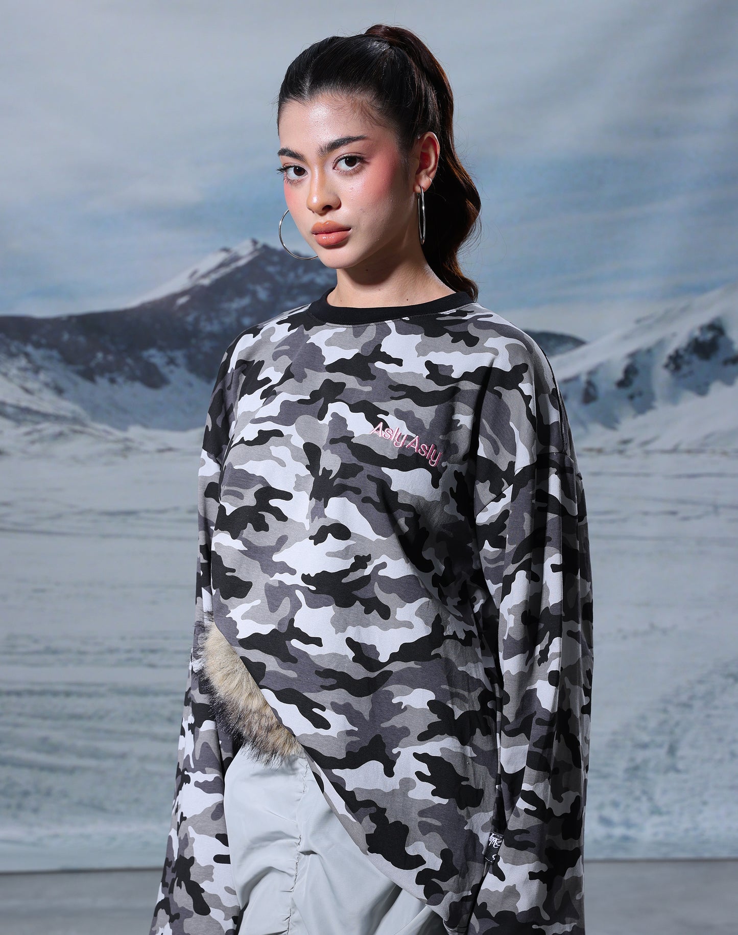 “Basic” Camou In Grey Long Sleeve