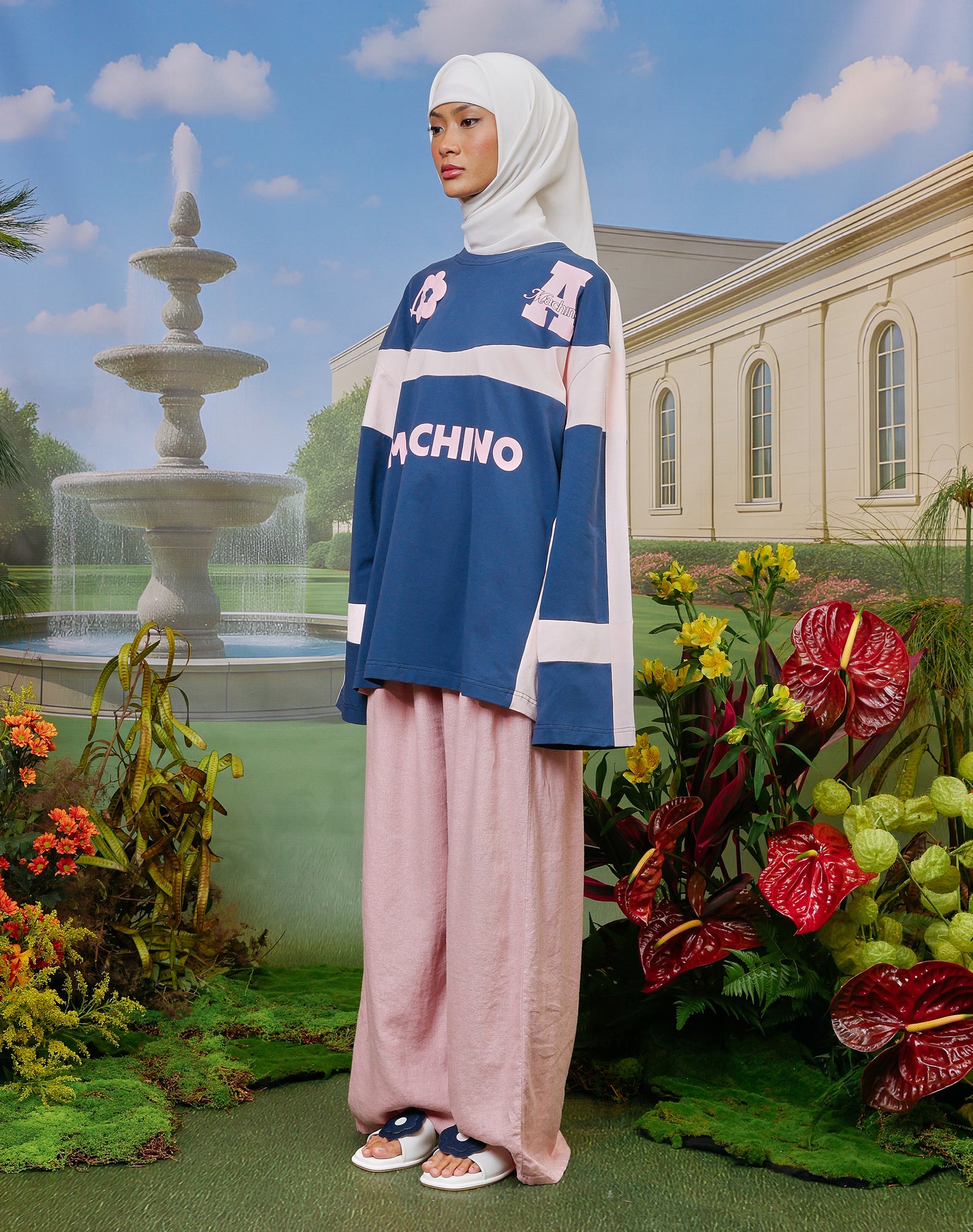 (PRE-ORDER) AslyxMachino Hana Long Sleeve in Slate Bleu