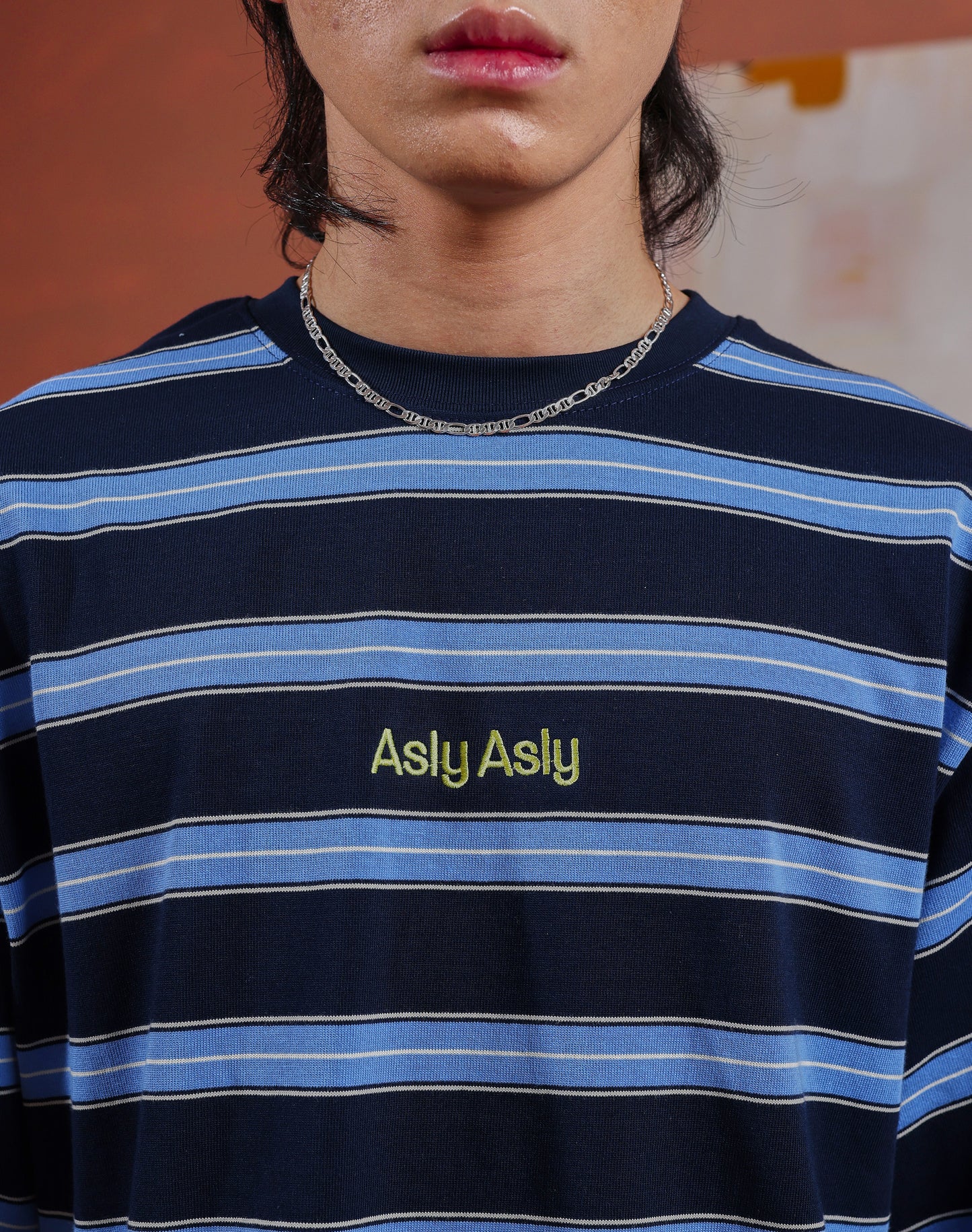 “Basic” Stripes In Blue Short Sleeve