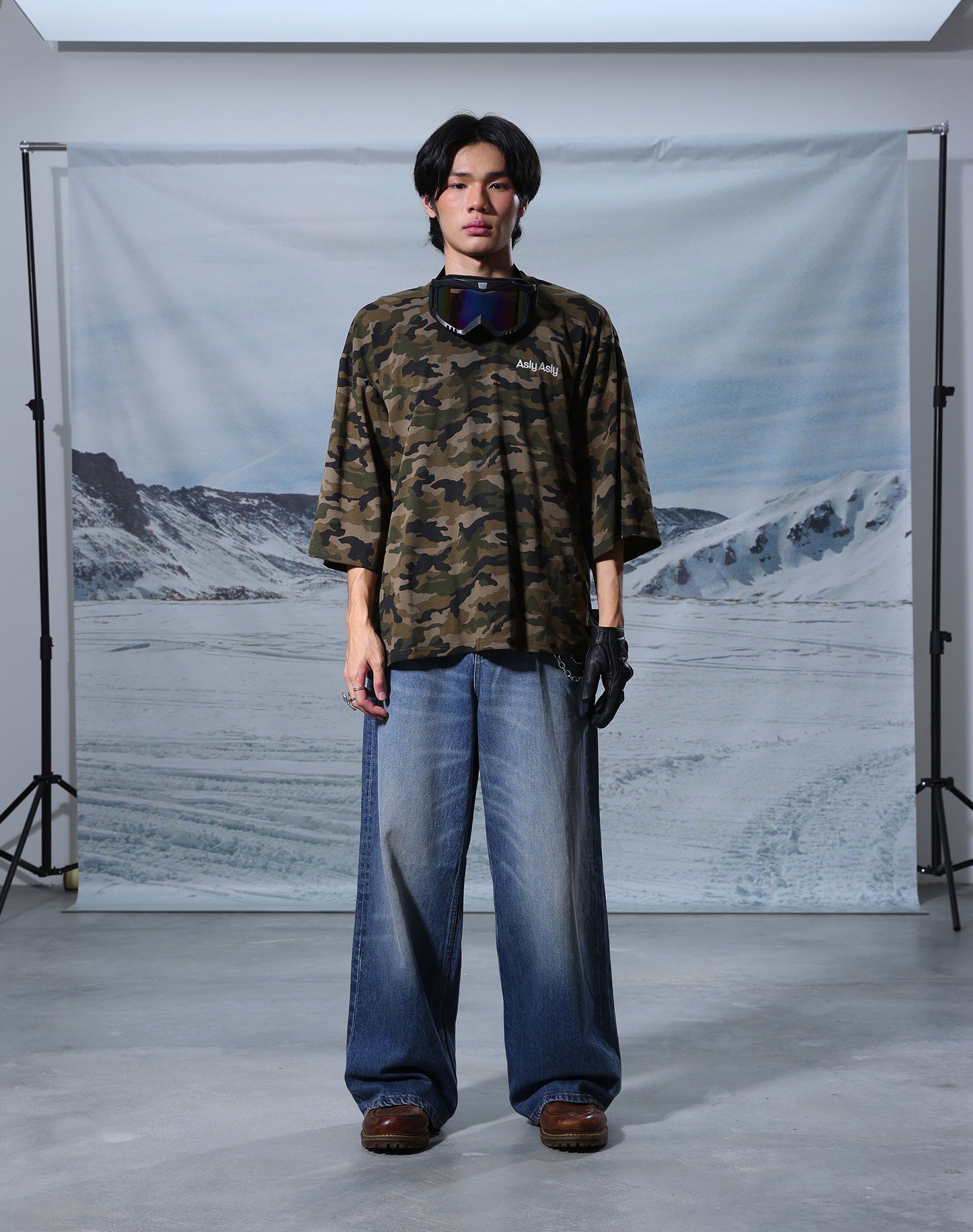 “Basic” Camou In Brown Short Sleeve