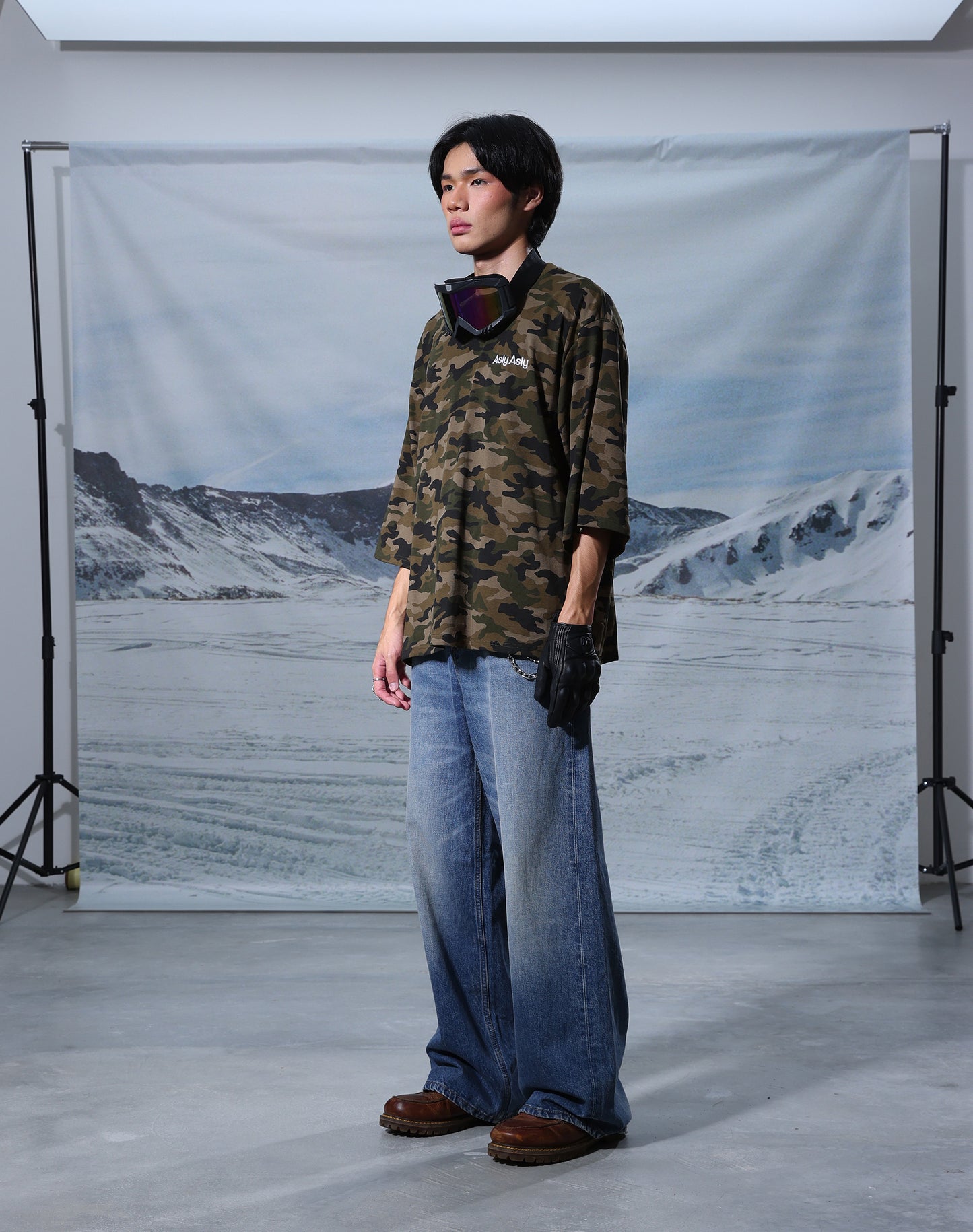 “Basic” Camou In Brown Short Sleeve