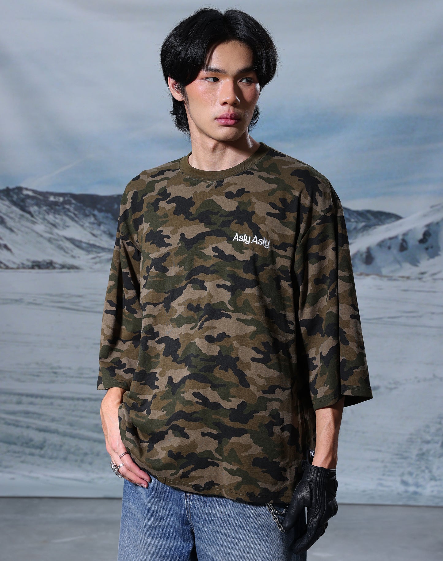 “Basic” Camou In Brown Short Sleeve