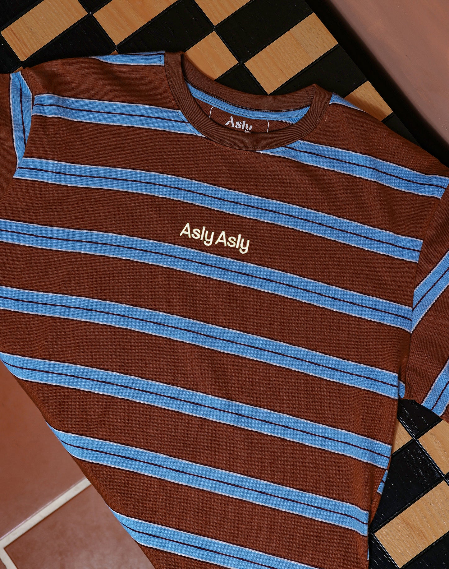 “Basics” Stripes In Brown Long Sleeve