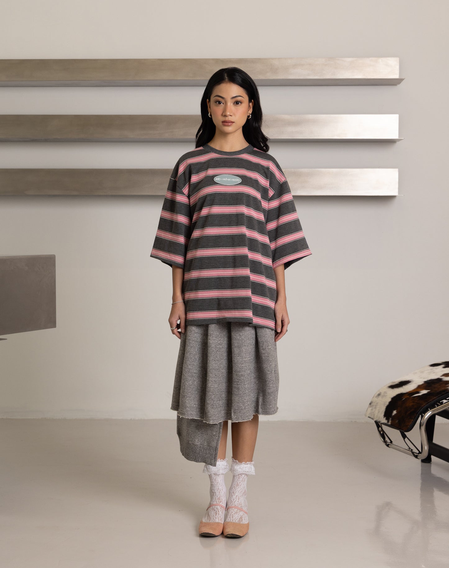 Asly X Velvet Vanity Stripes in Short Sleeve