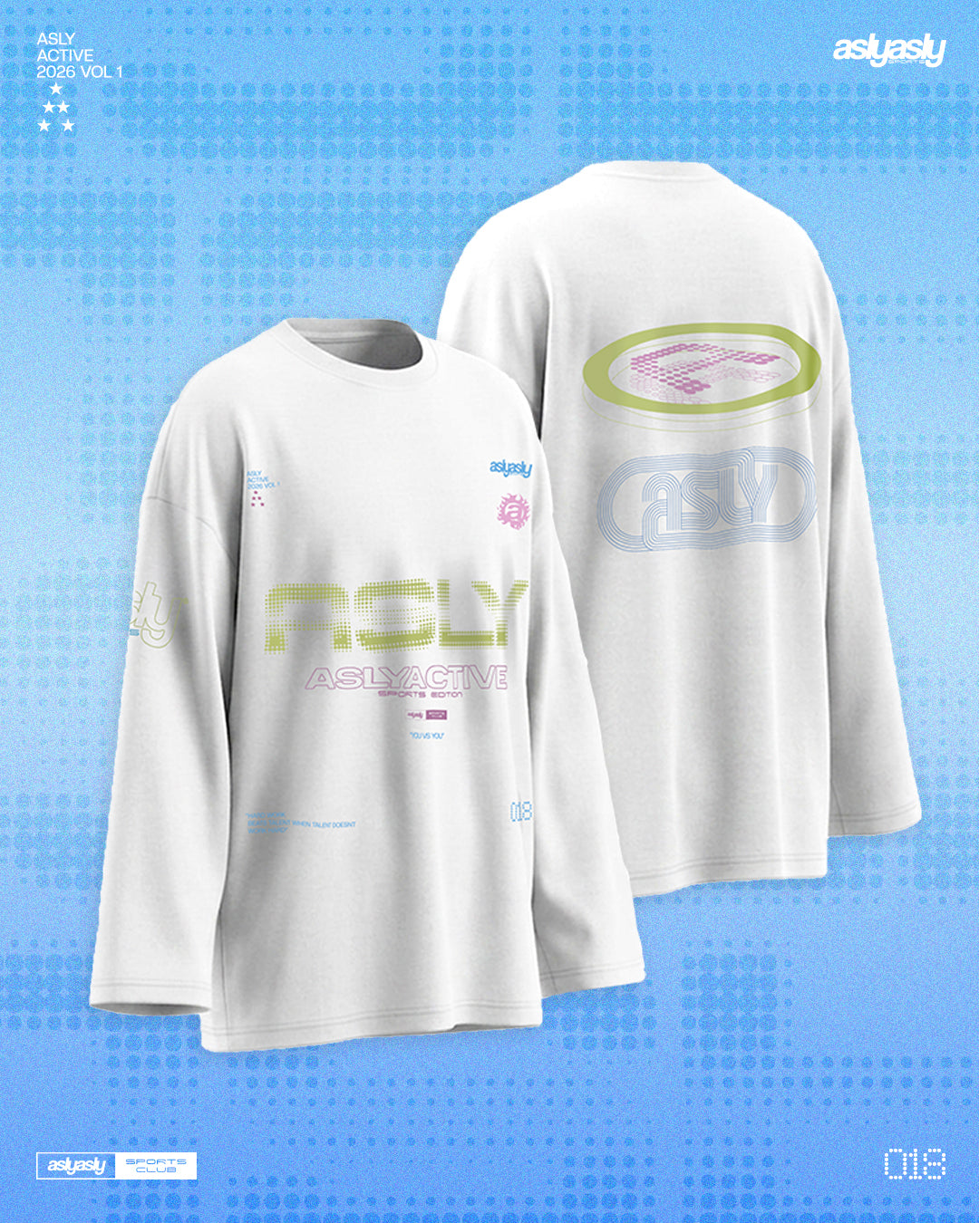 Asly Active White in Long Sleeve