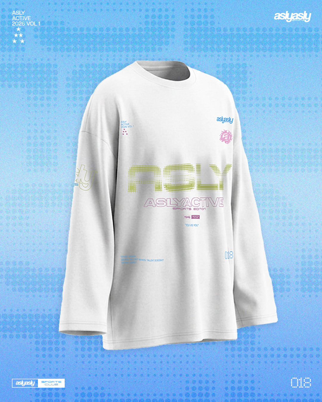 Asly Active White in Long Sleeve