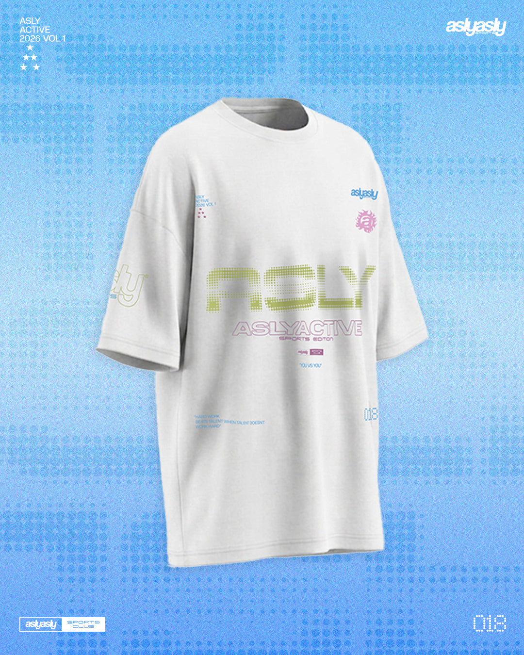 Asly Active White in Short Sleeve