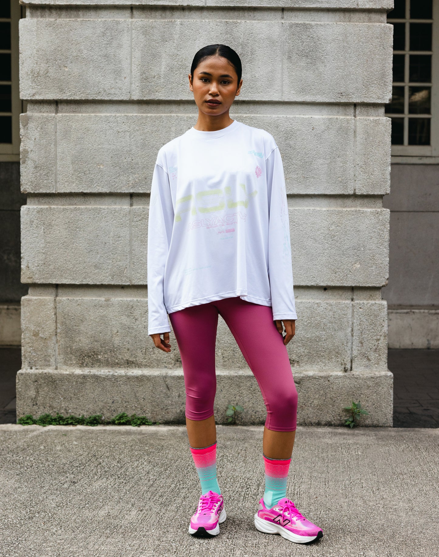 Asly Active White in Long Sleeve