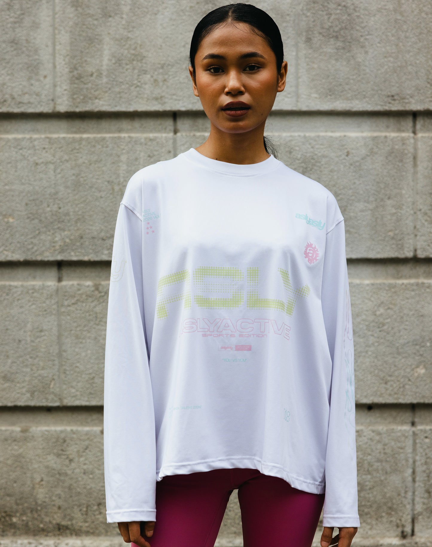 Asly Active White in Long Sleeve